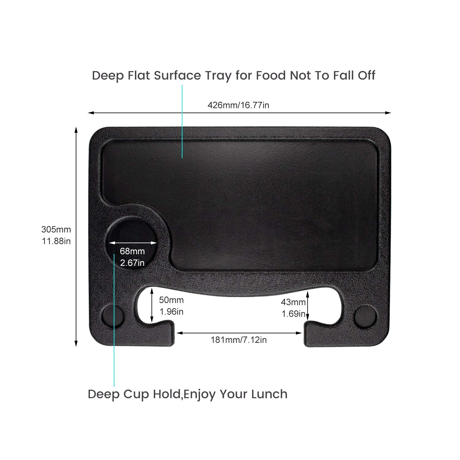 Carqiwireless Auto Steering Wheel Desk For Tesla Model 3 Model Y S X (Not For Yoke), Hollow Steering Wheel Tray For Laptop, Tabl