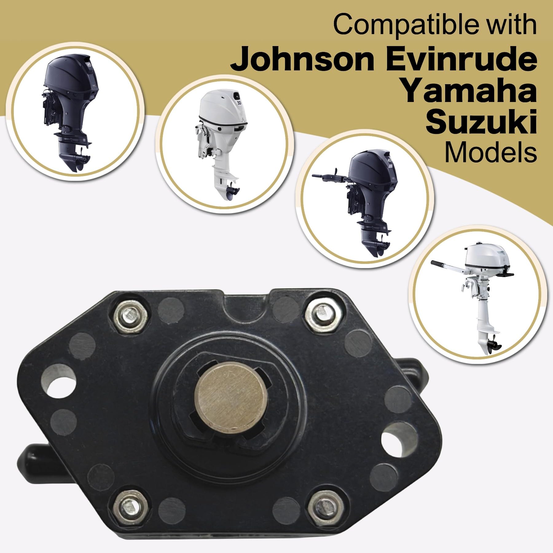 Jlm Marine 67D-24410-03 Marine Engine Fuel Pump For Yamaha Suzuki And Johnson Evinrude 4 Stroke Outboard 15100-91J03 5037518 6Bx