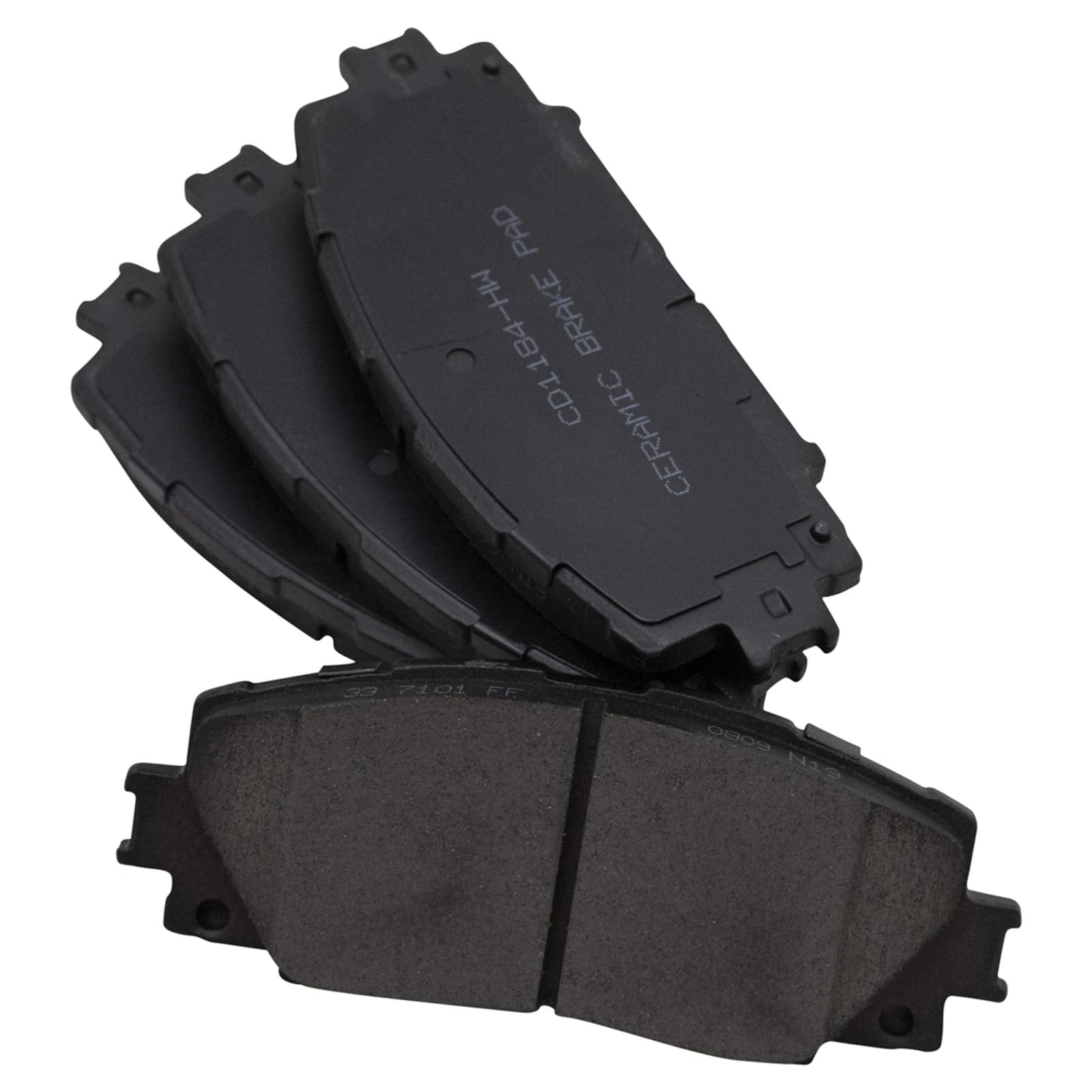 TRQ Front Posi Ceramic Brake Pad Kit Set for 2011-2017 Lexus CT200h / 2013 Scion iQ / 2010-2017 Toyota Prius / 2012-2018 Toyota