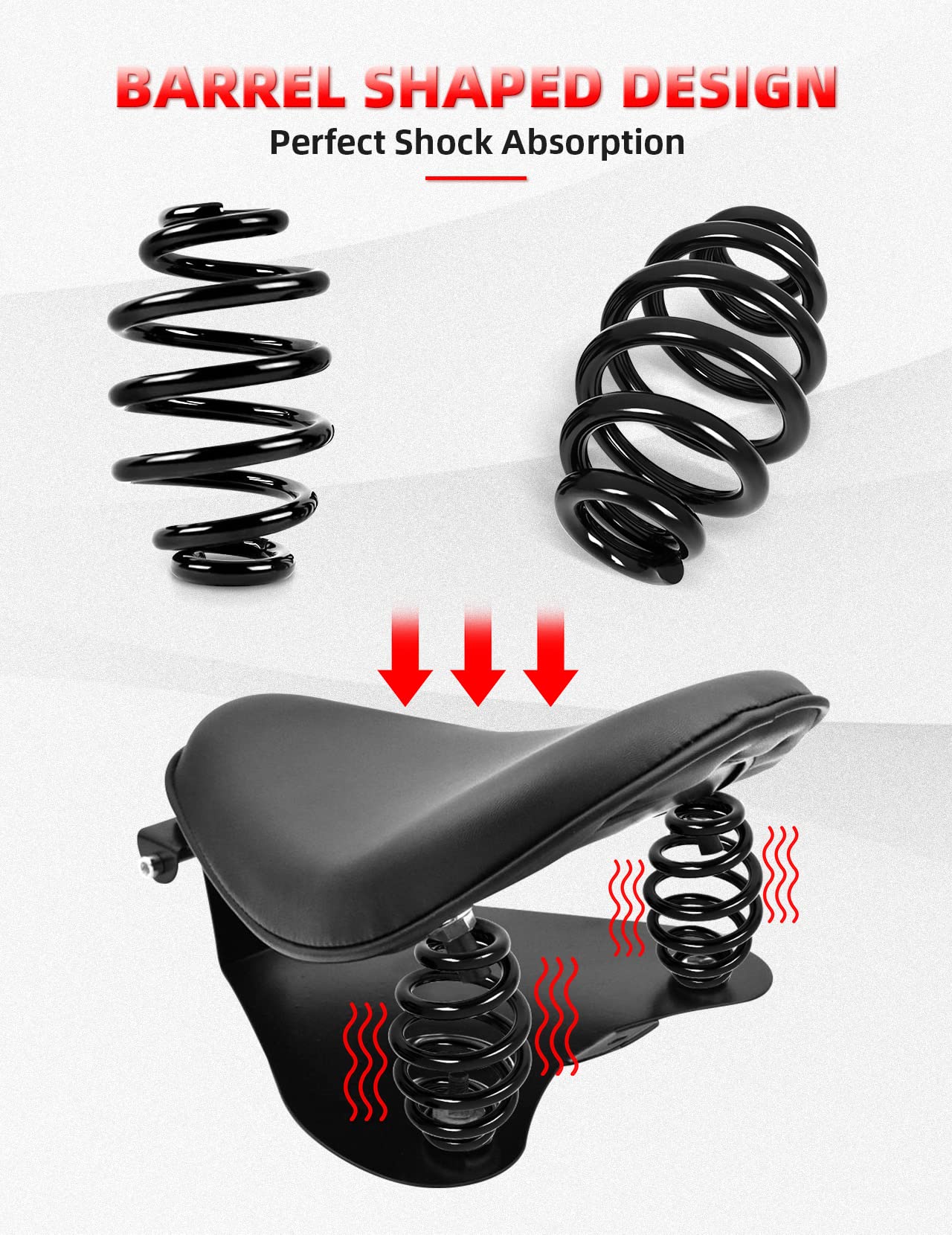 Amazicha Black Solo Seat Springs 3'' For Harley Davidson Chopper Bobber Softail Sportster