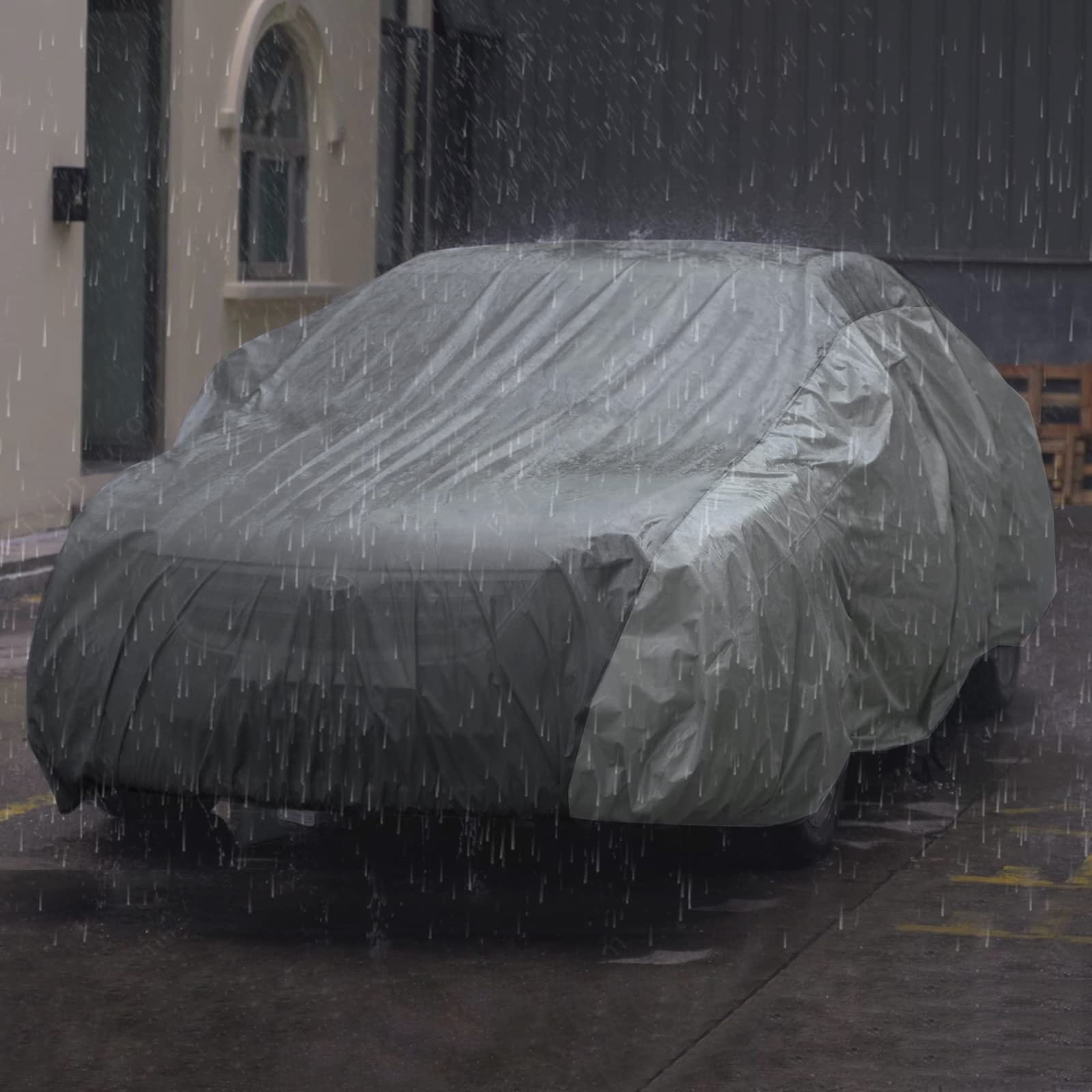 XCAR Ultra Light Waterproof Car Cover for Automobiles All Weather Protection, Windproof & Breathable, Fits Sedan Up to 160''