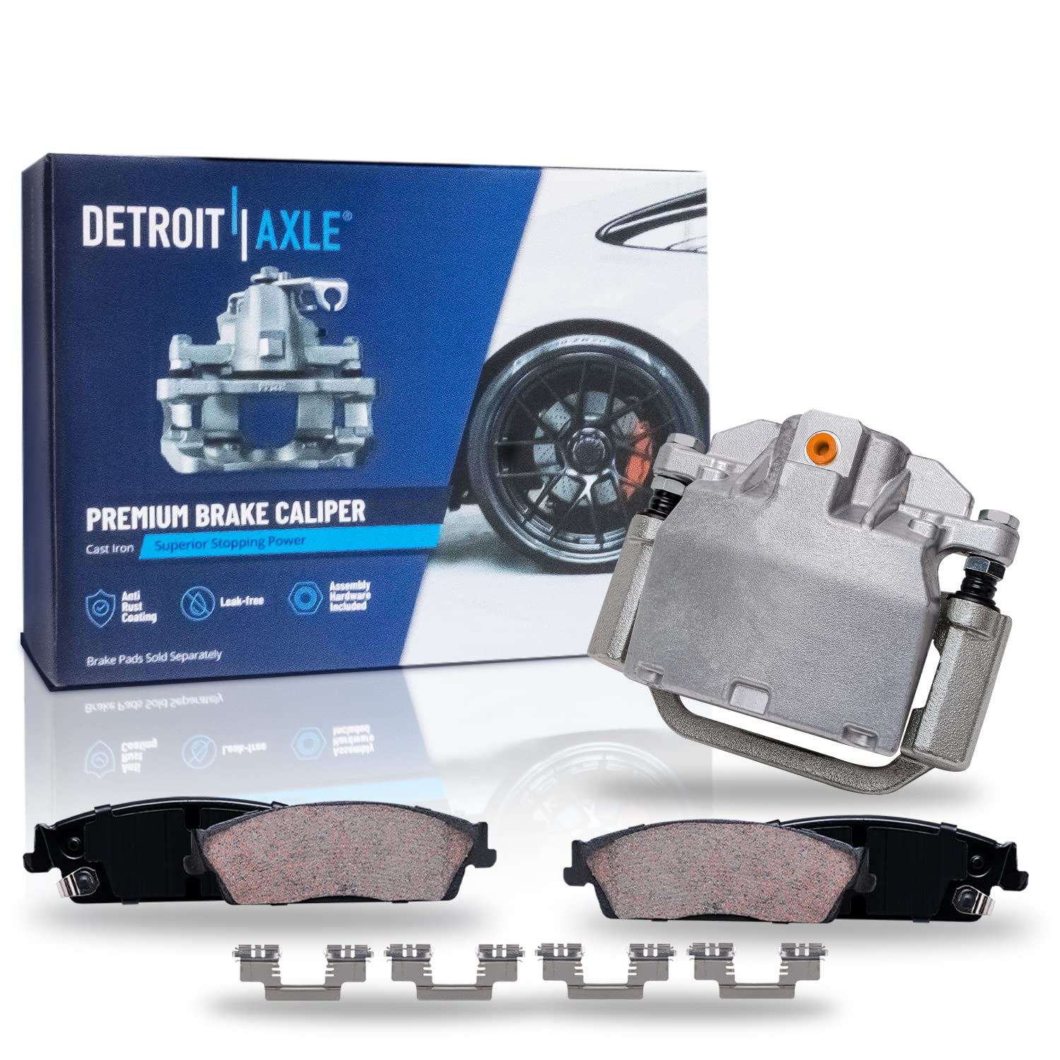 Detroit Axle - Brake Kit for 1996-1999 Audi A4 Quattro 1997 1998 Drilled & Slotted Disc Brake Rotors Ceramic Brakes Pads Replace