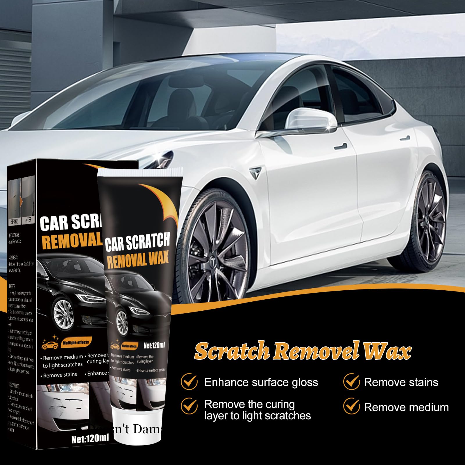 Scratch Remover for Vehicles, Upgrade Car Scratch Remover for Deep Scratches, Car Polishing Wax Scratch Remover for Vehicles,Car