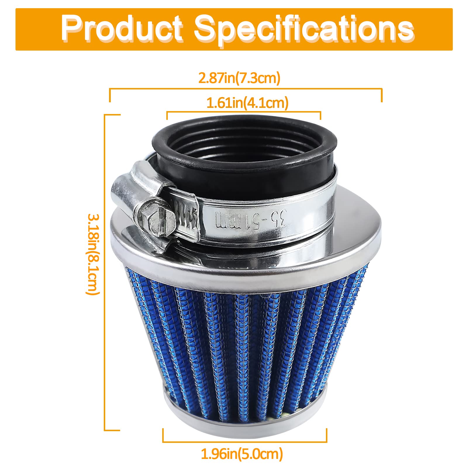 39mm Air Filter for GY6 50cc Moped Scooter Dirt Bike Motorcycle 50cc 110cc 125cc 150cc 200cc kids' ATV SCOOTER GO-KART DIRT BIKE
