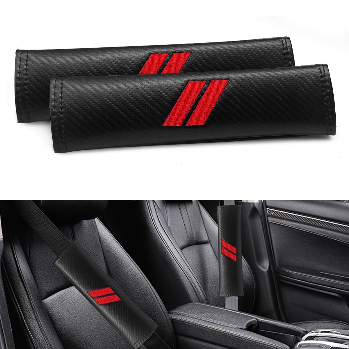 2 PCS Seatbelt covers for Dodge Accessories Seat Belt Pad Compatible for Dodge Charger Durango Challenger Journey Seat Belt Cove