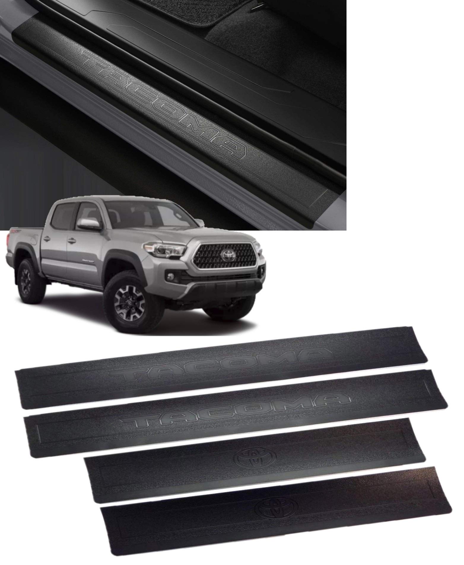 Genuine Toyota Parts - Door Sill Dcab Taco (Pt747-35201-02), Black