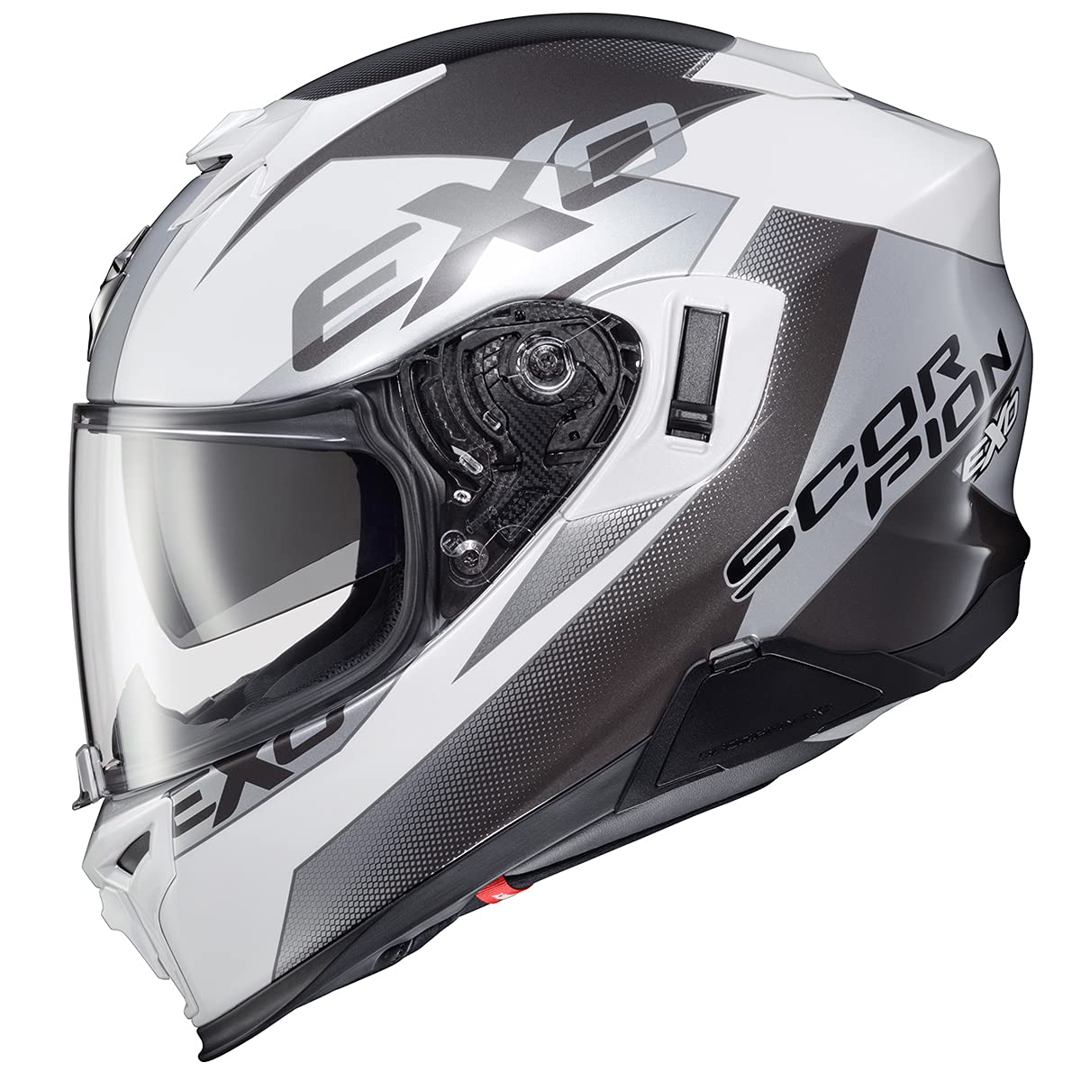 Scorpionexo T520 Full Face Dual Sport Motorcycle Helmet With Bluetooth Ready Speaker Pockets Dot Ece Factor (White - 2X-Large)