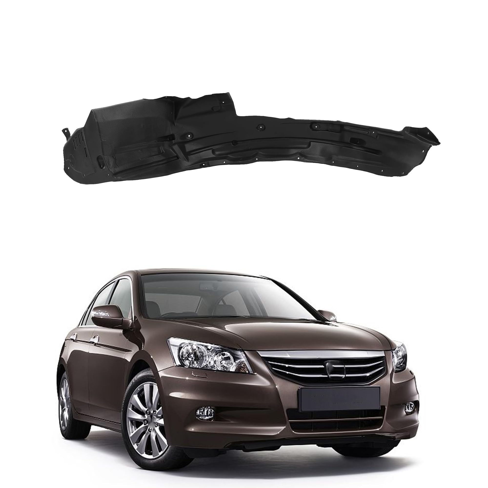 Fender Liner Right Inner Front Wheel Liner Splash Shields Guard Compatible with 2008-2012 Honda Accord coupe Passenger Side New 