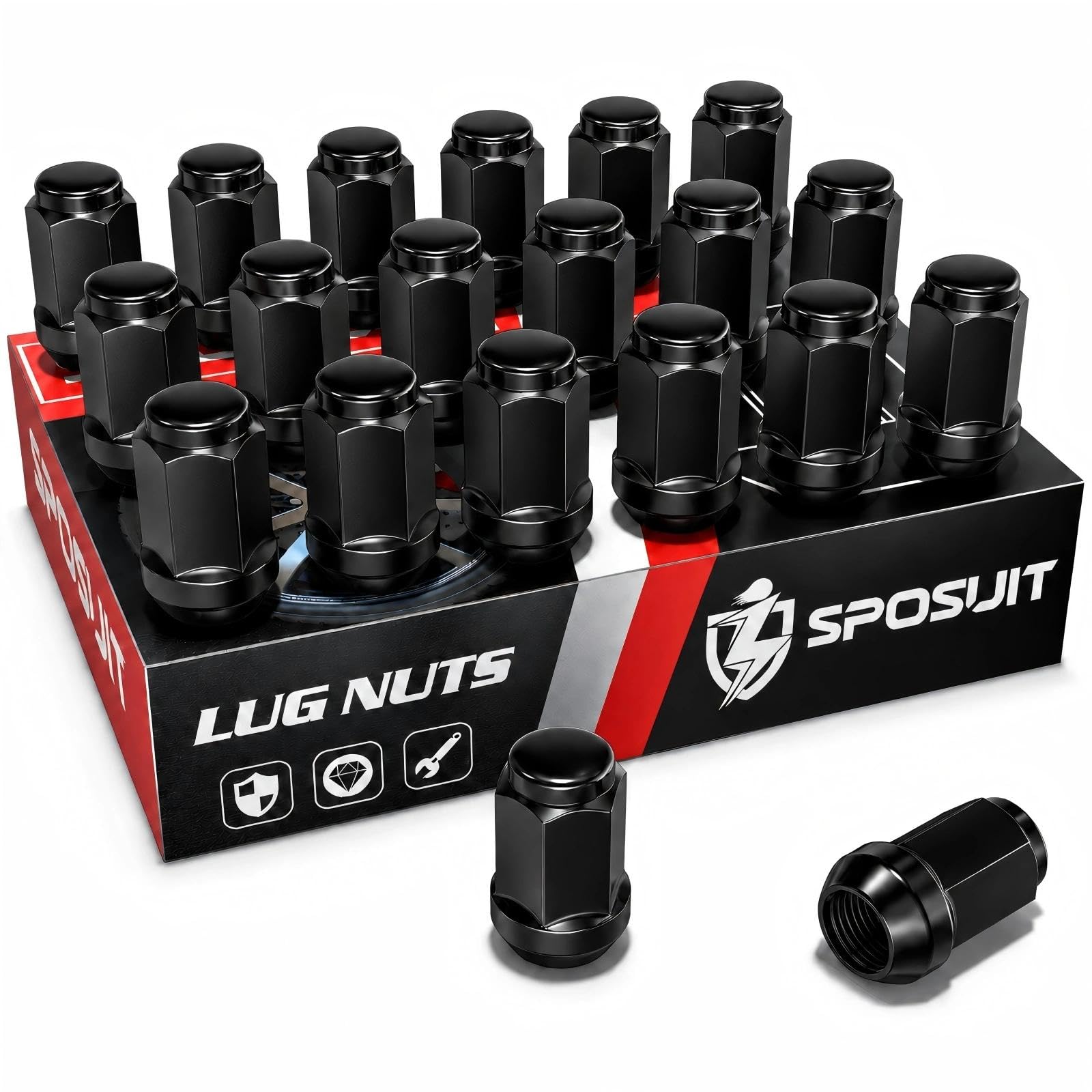Sposuit M12x1.5 Lug Nuts - Replacement for 2001-2006/2014-2016 Acura MDX, 2006-2024 RDX, 1999-2008 TL, 2014-2020 TLX - Closed En