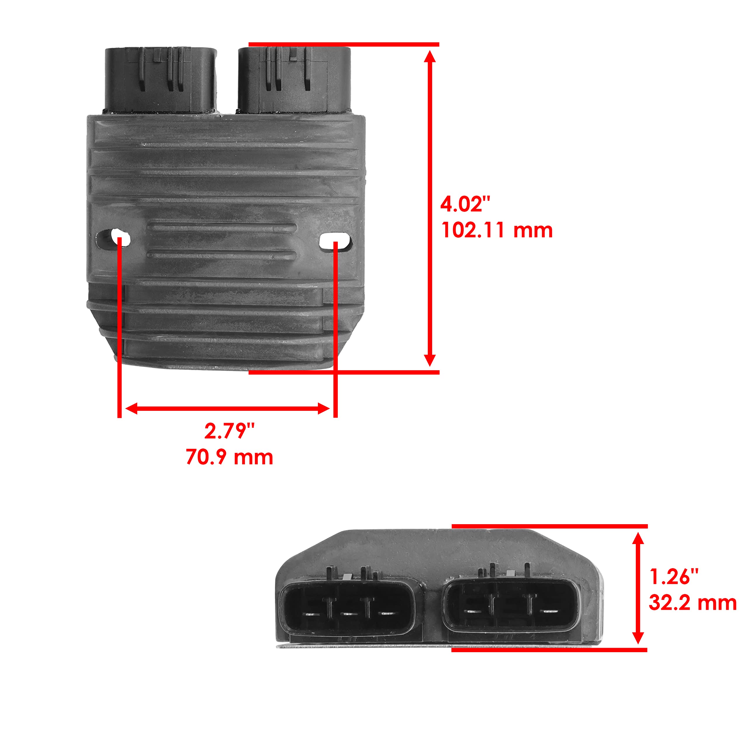 Caltric Stator & Regulator Rectifier with Gasket for Yamaha Rhino 700 2008-2013 - Metal Construction