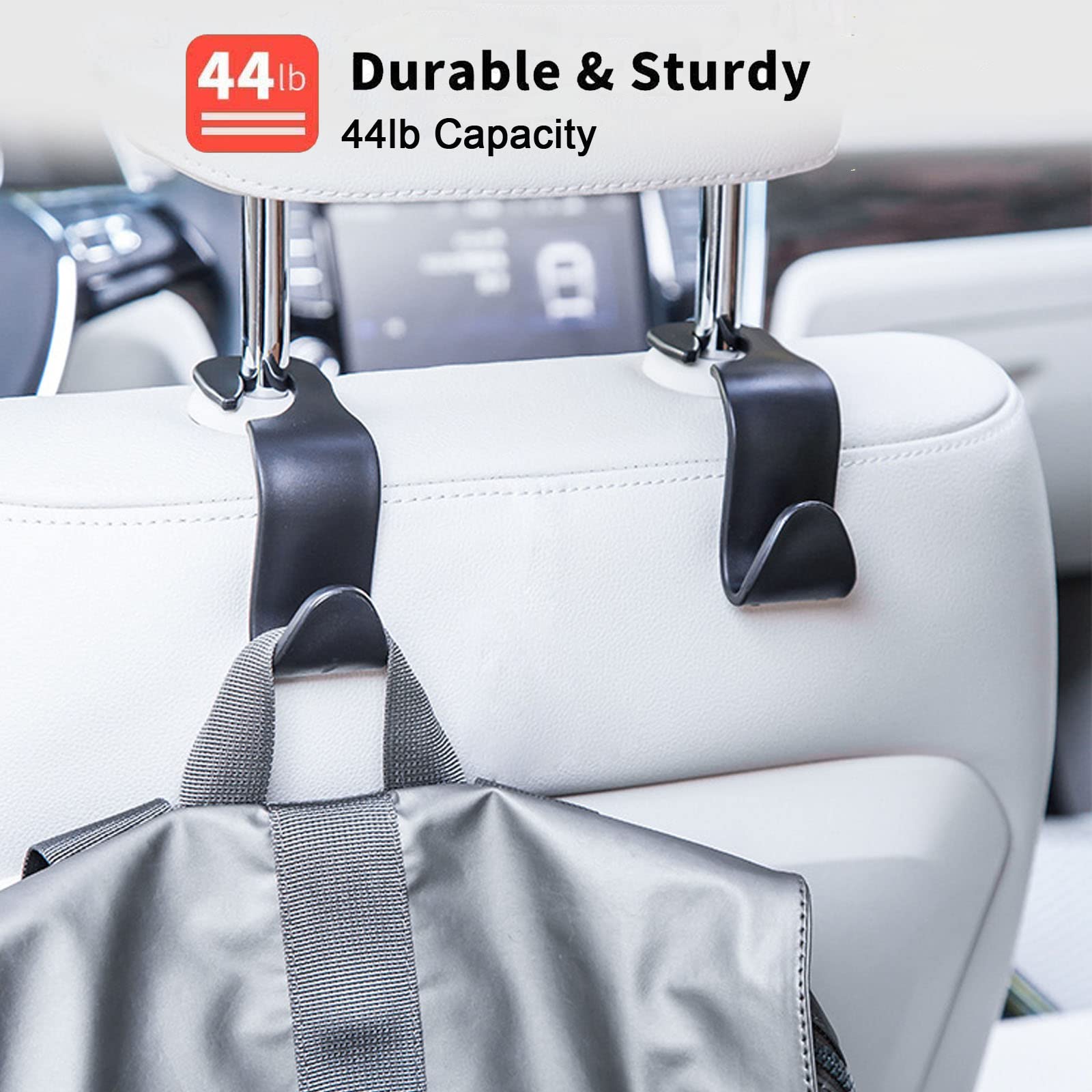 Vtechology Car Seat Headrest Hook,8Pack Car Headrest Bag Hooks Seat Headrest Hooks Backseat Headrest Hangers Storage For Purses,