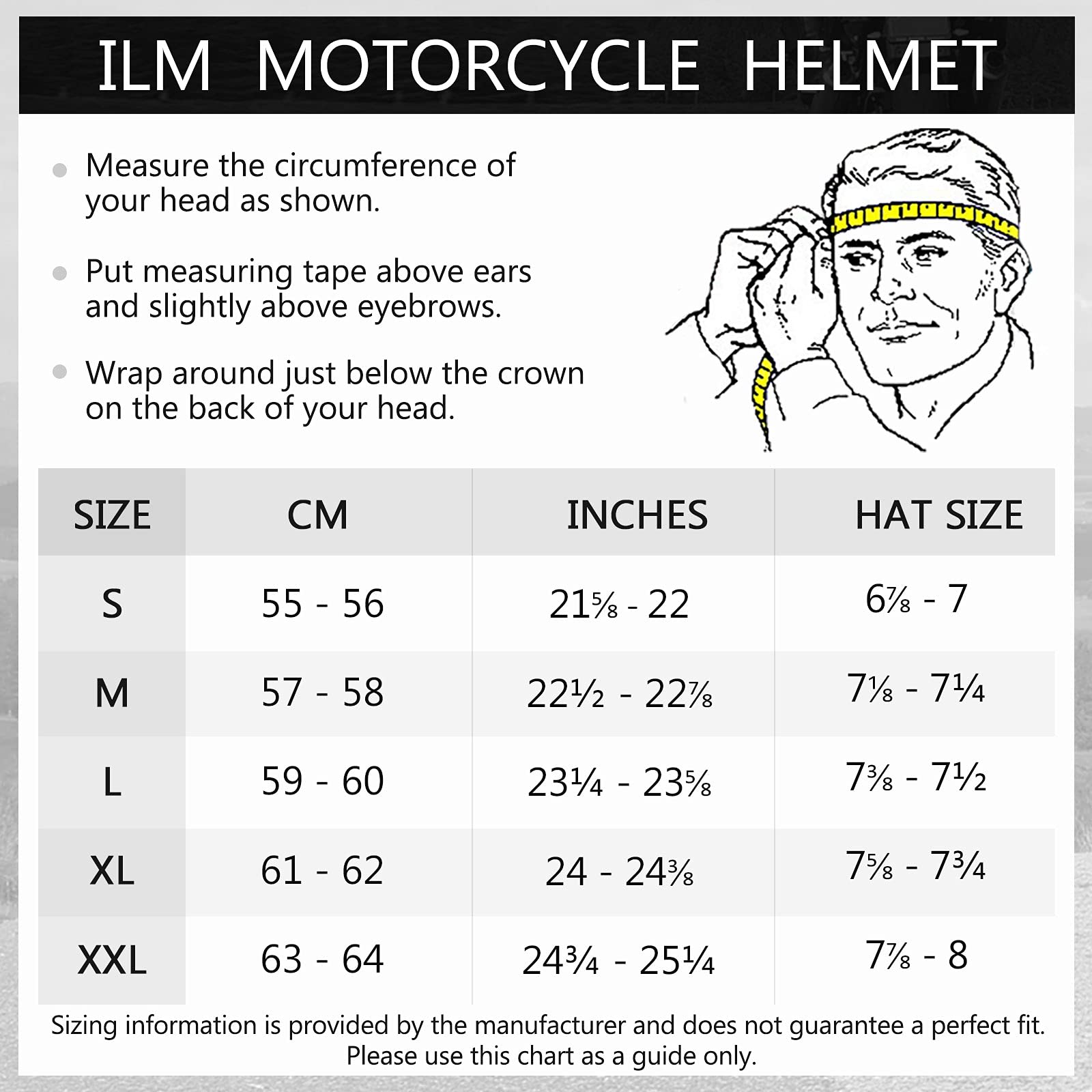 ILM Full Face Motorcycle Helmet, DOT Approved, EPS, Clear & Tinted Visors, Large, White, Model Z501
