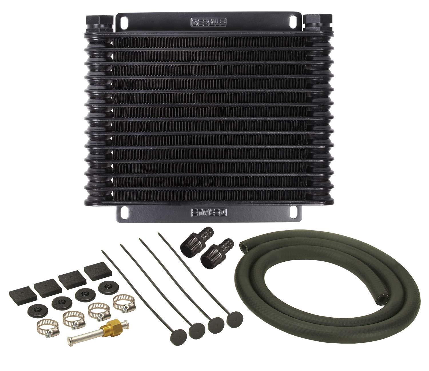 Derale 13613 Series 9000 Plate and Fin Transmission Oil Cooler,Black
