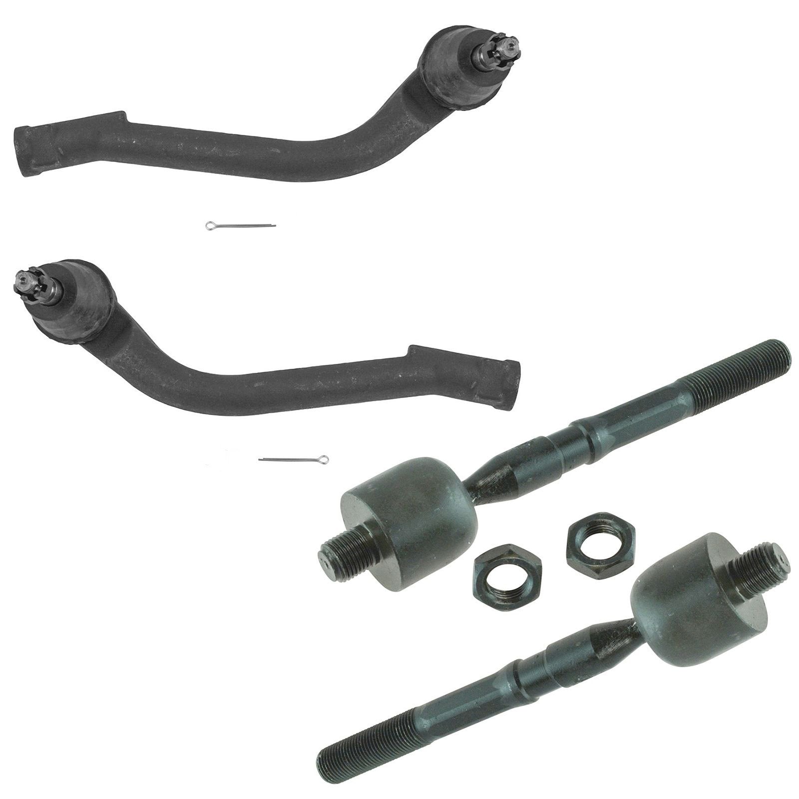 Trq Front Inner And Outer Tie Rod Set Compatible With 2012-2017 Hyundai Azera 2011-2013 Sonata 2014-2016 Kia Cadenza 2011-2015 O