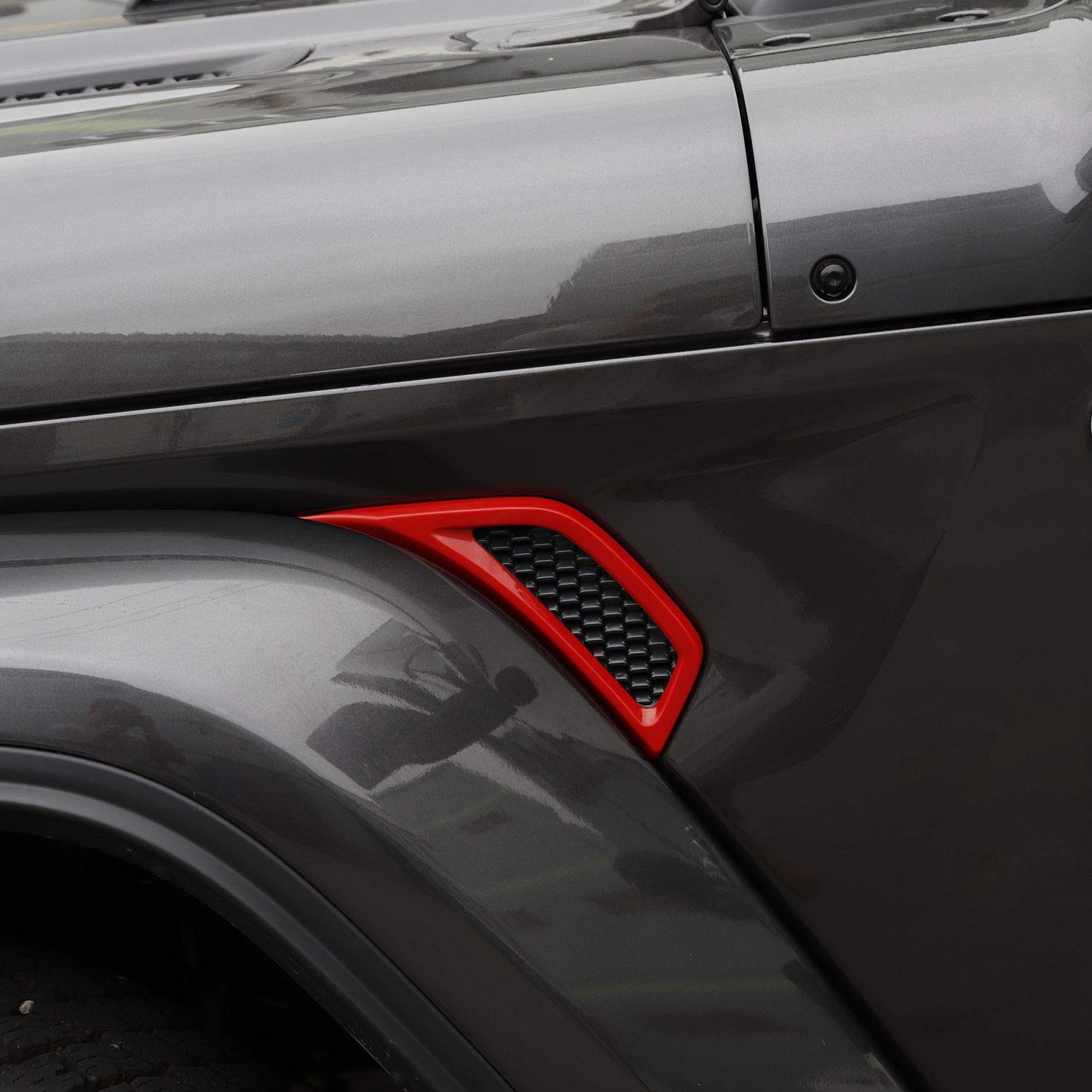 Voodonala for Jeep JL Side Air Conditioning Vent Outlet Decoration Trim for 2018-2024+ Jeep Wrangler JL JLU Gladiator JT, ABS Re
