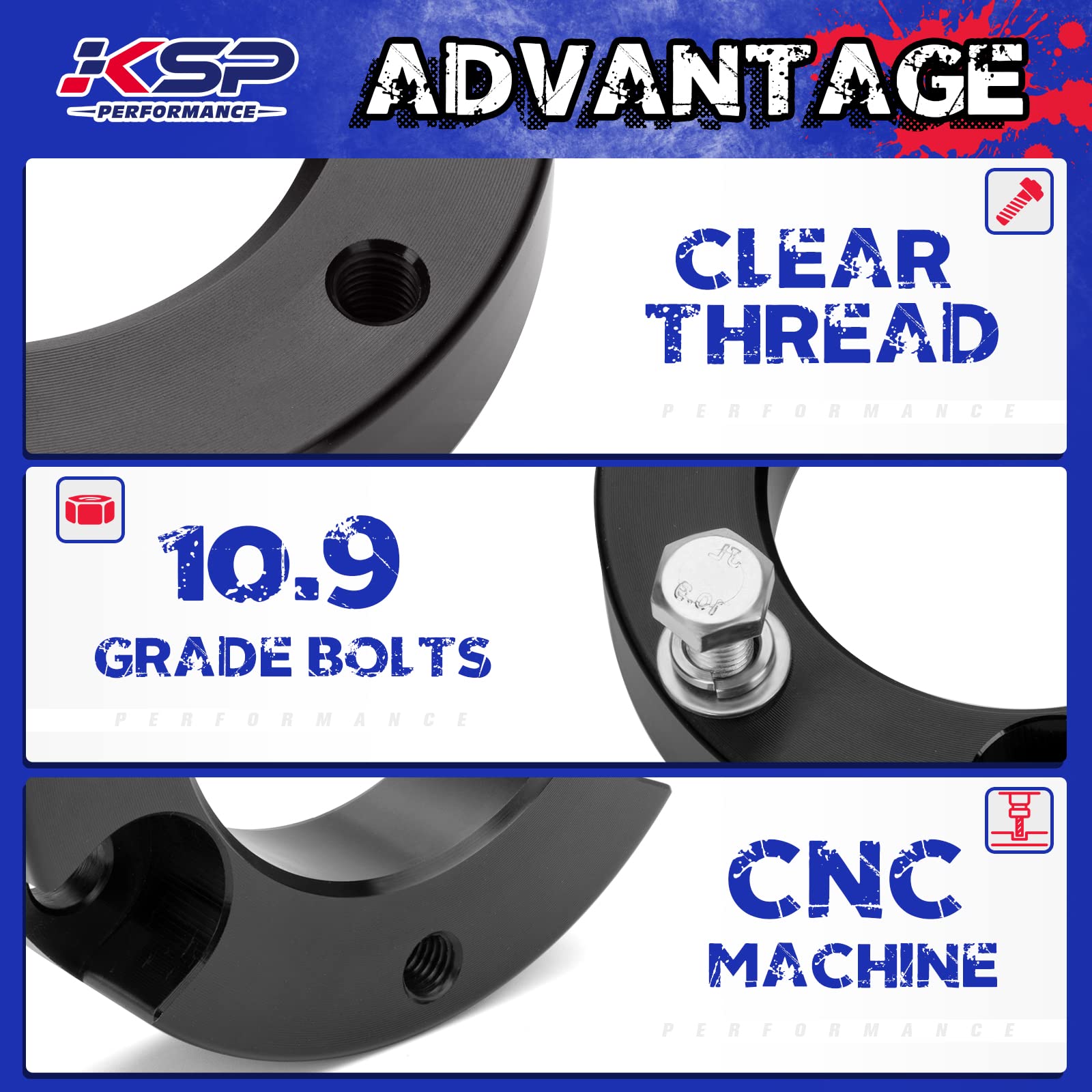 Ksp Tundra Lift Kit Front 2'' Aircraft Billet Strut Spacers Leveling Lift Kit Fit For Tundra 2Wd 2X2 4Wd 4X4 1999-2006