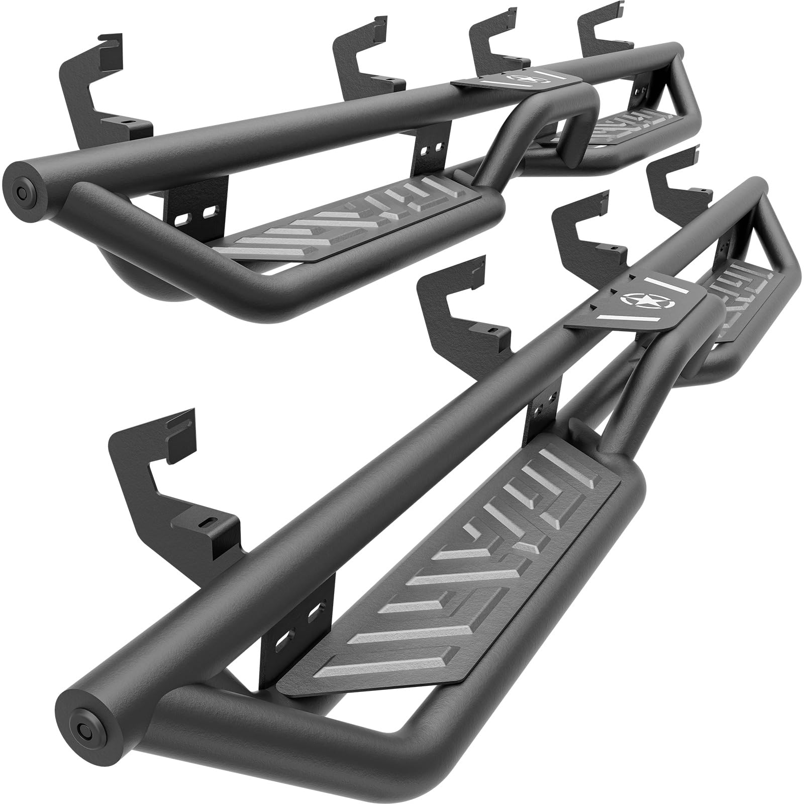 Yzona Three Raised Steps, Crew Cab Running Boards Compatible With 2019-2025 Chevy Silverado & Gmc Sierra 1500, 2020-2025 Chevrol