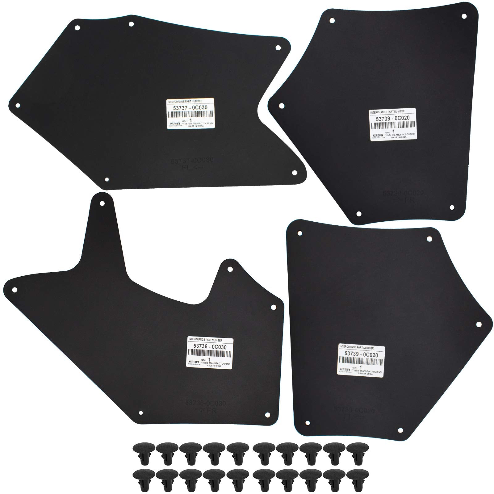 Splash Guards For Toyota Tundra Xk50 Sequoia Xk60 2007-2020 Mud Flaps Mudflaps Mudguards Oe# 53737-0C030 53736-0C030 53739-0C020