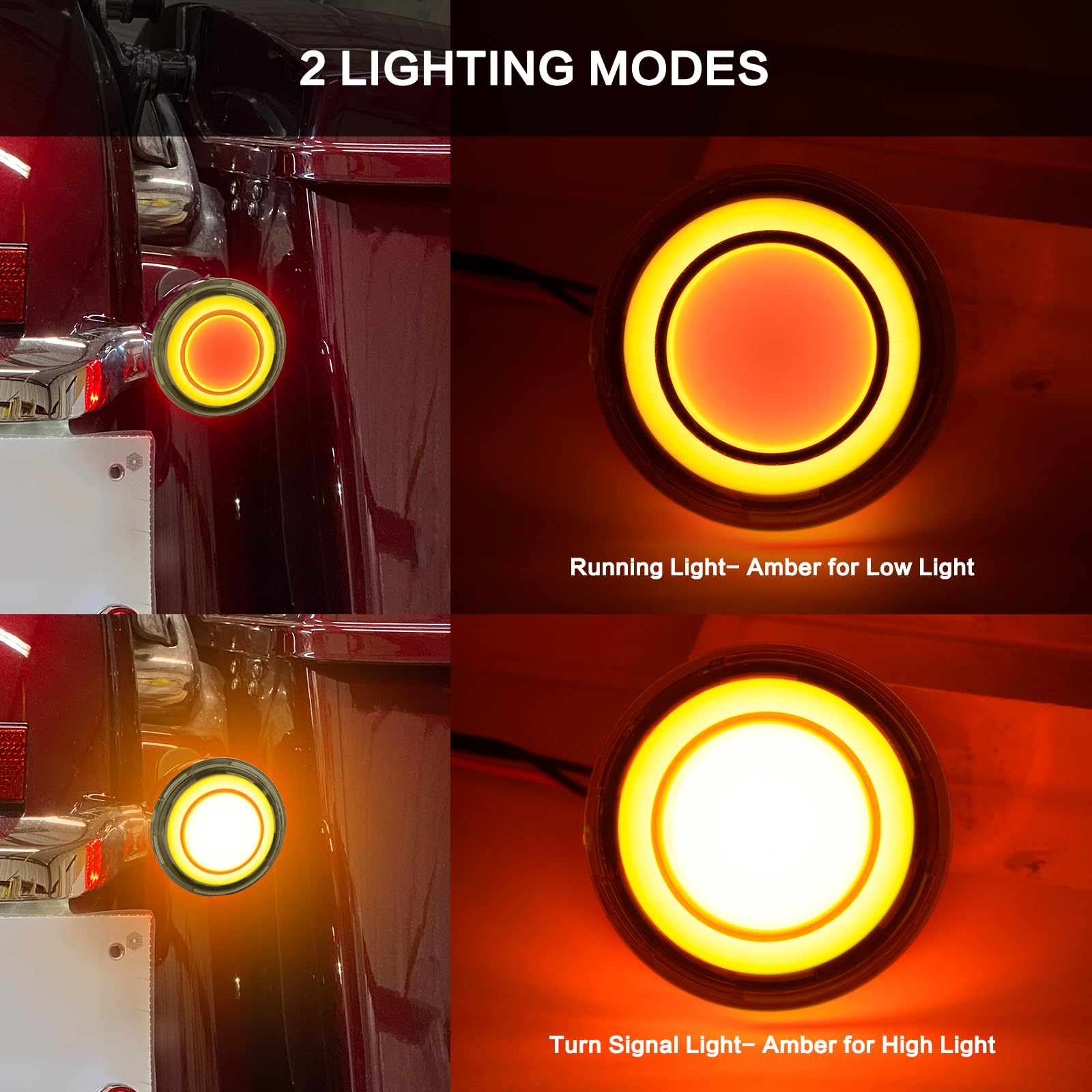 VG MOTO Motorcycle 1157 LED Turn Signal Light Front Rear 2 Inch Bullet Smoked Lens Compatible with Harley Softail Touring Dyna F