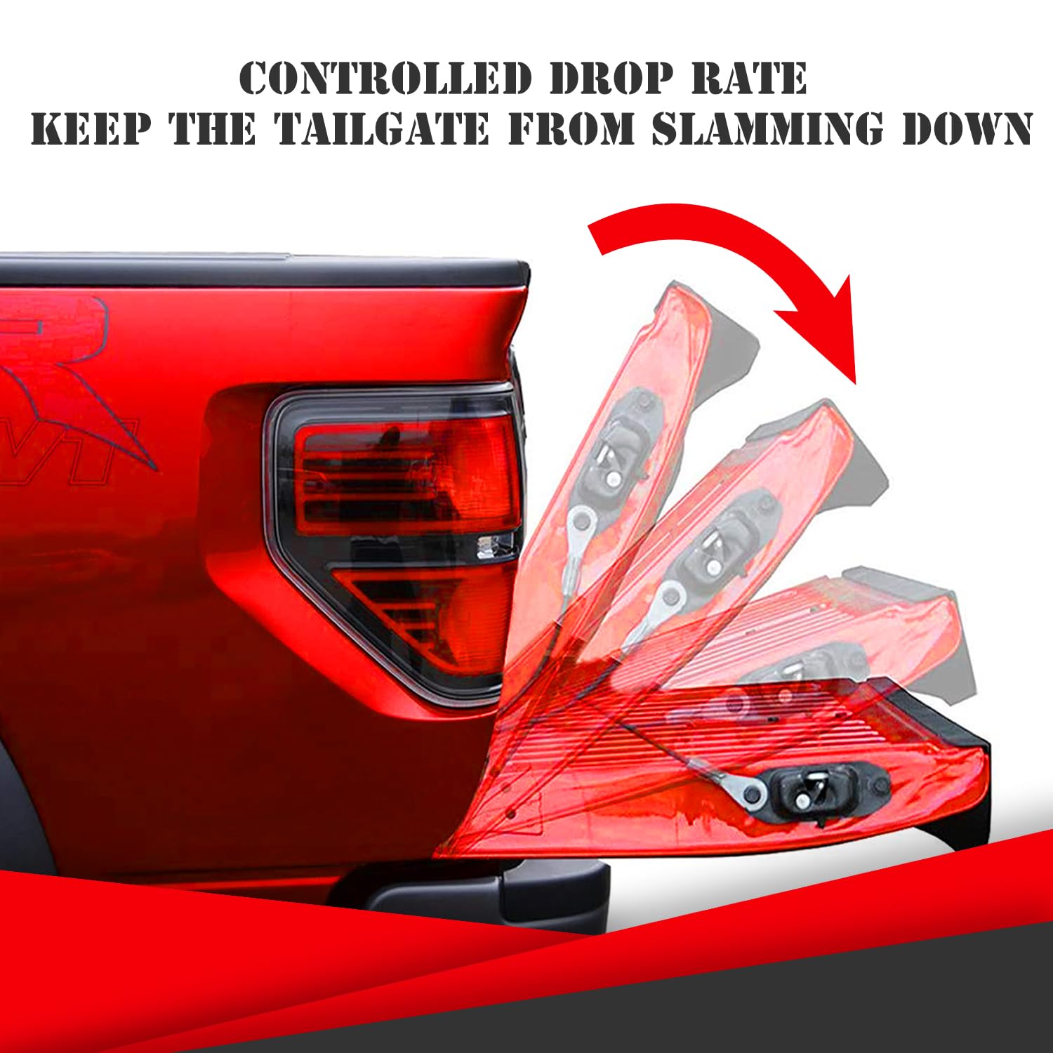 Truck Tailgate Assist Accessories Compatible with 1999-2016 Ford F-250 F-350 Super Duty Tailgate Damping Strut Accessories