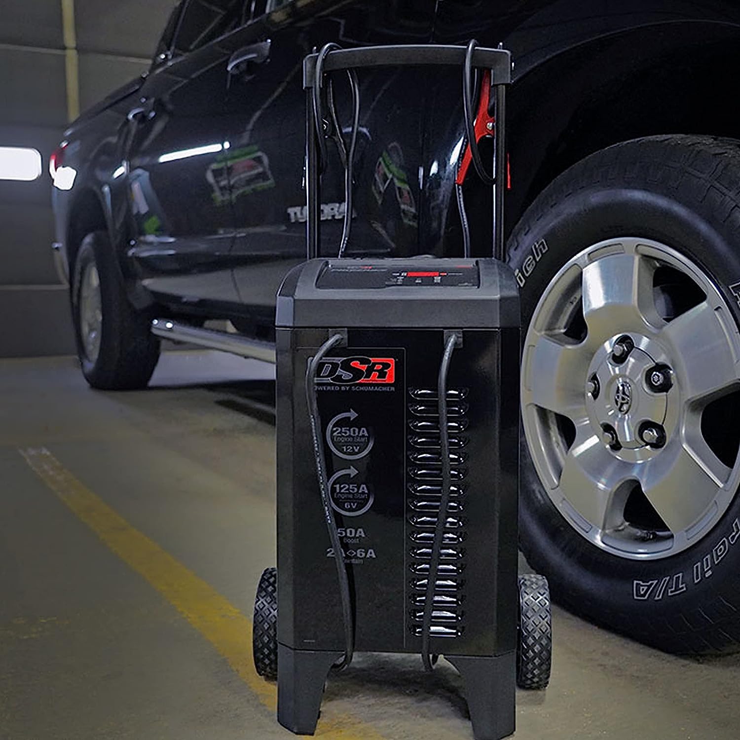 Schumacher Electric DSR131 Car Battery Charger - 250A (12V) & 50A (6V) - Fully Automatic, Black, Portable, Plastic