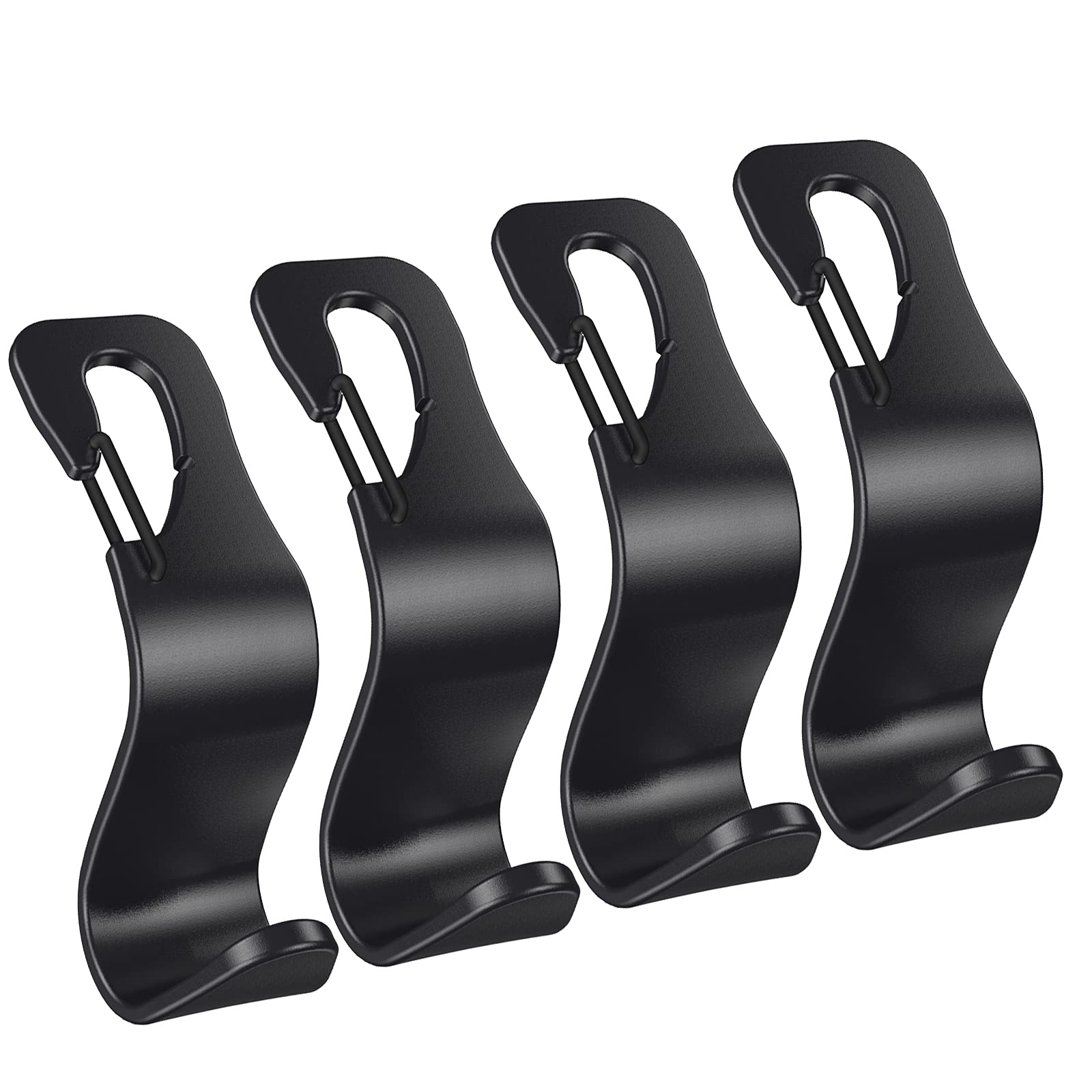Car Seat Hooks, Headrest Hooks For Purses Groceries Bags With Metal Lock, 4 Pack Car Purse Holder