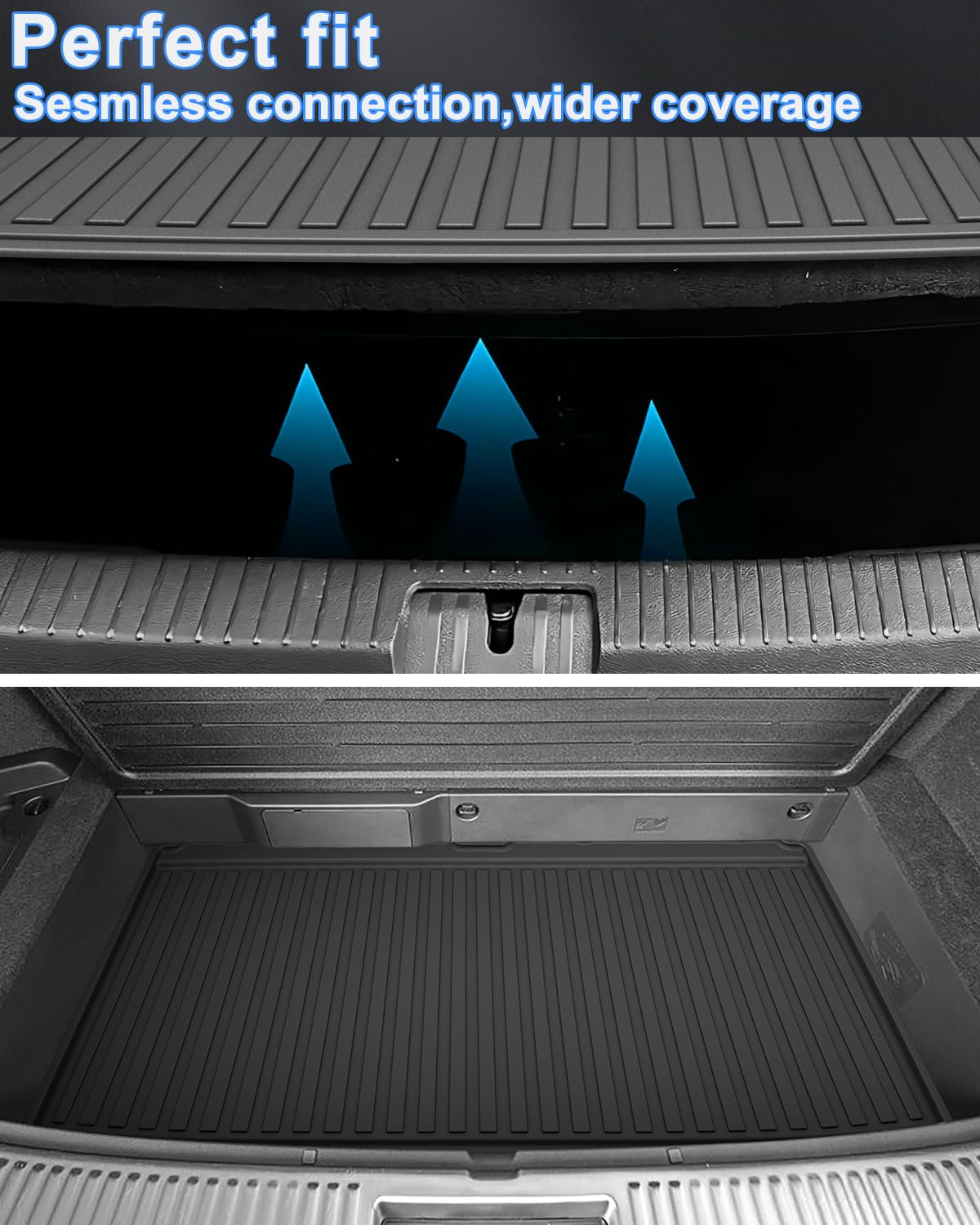 Floor Mats & Cargo Liner & Backrest Mat Fit for Acura MDX 2022-2025 - All Weather Protection TPE Floor Liners with Back Seat Cov