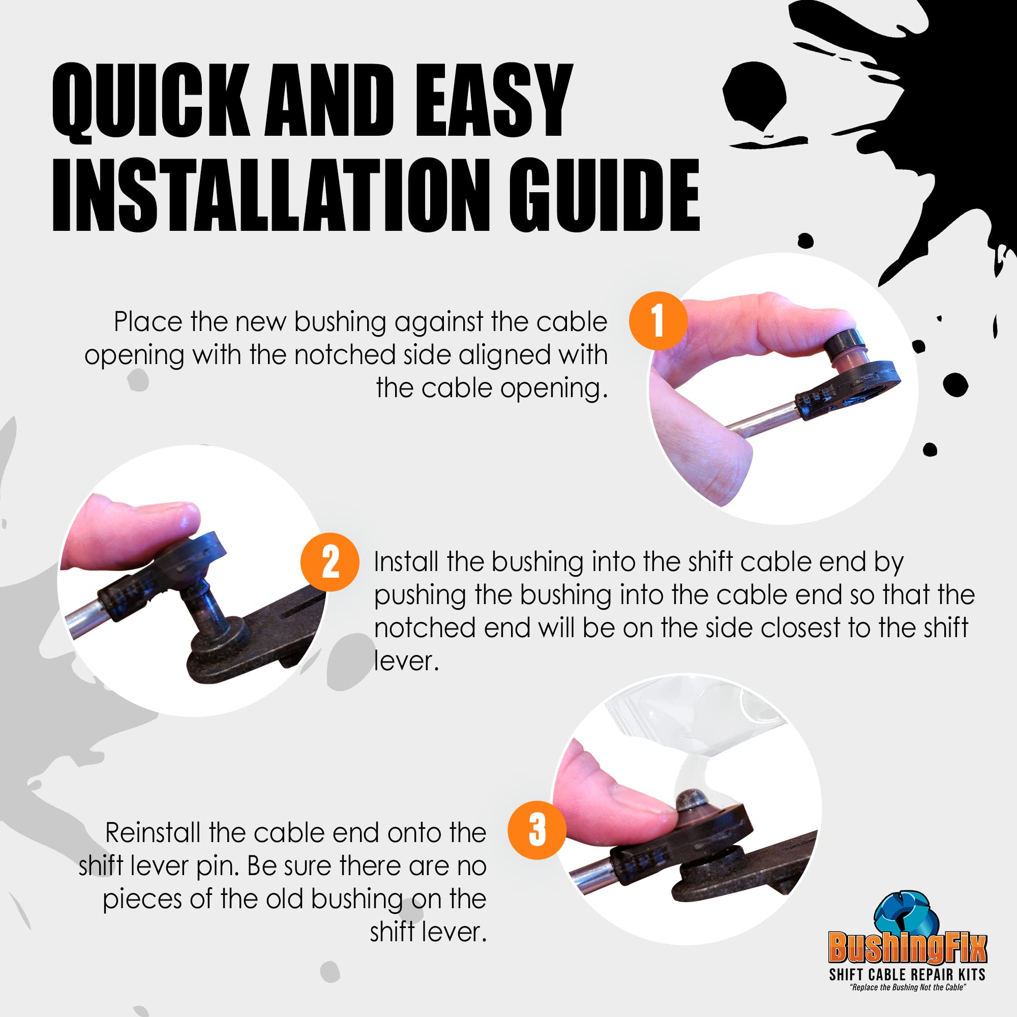 BushingFix BP1Kit - Automatic Transmission Shift Cable Bushing Repair Kit for Nissan, Toyota, Hyundai and More