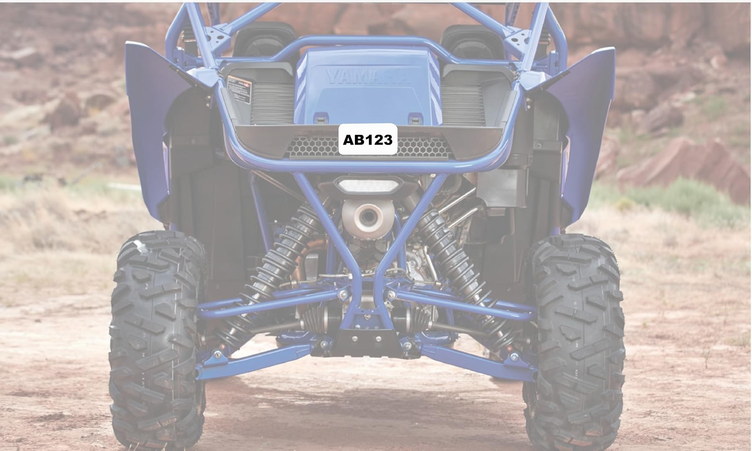 Hardline 2340W Atv License Plate Kit - White Plate/Black Letters