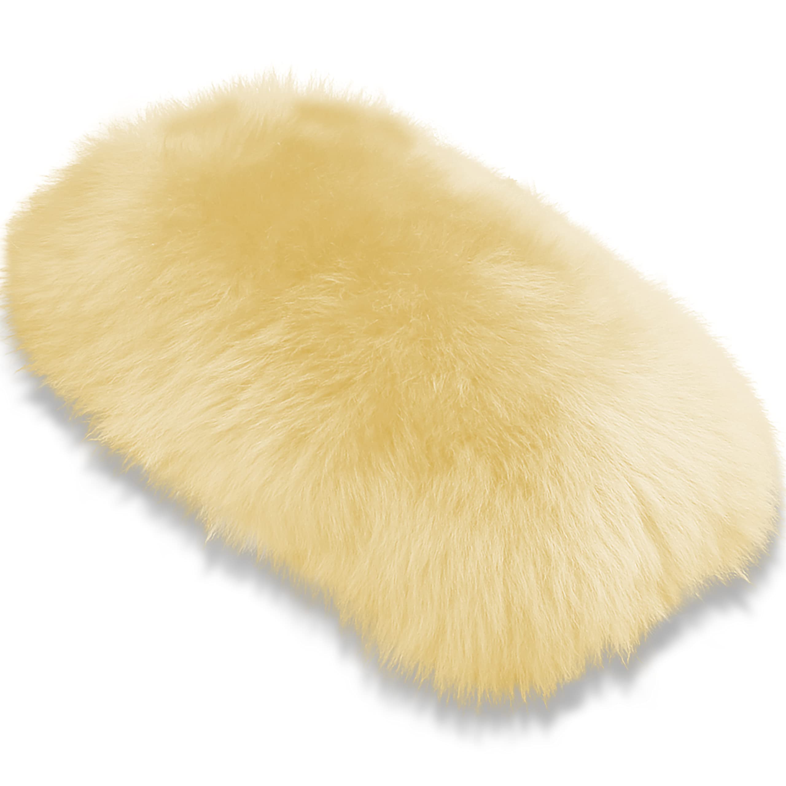 Andalus Brands Pure Australian Sheepskin Fluffy Car Center Console Cover, Luxurious Non-Shedding Furry Arm Rest Cover For Car, V