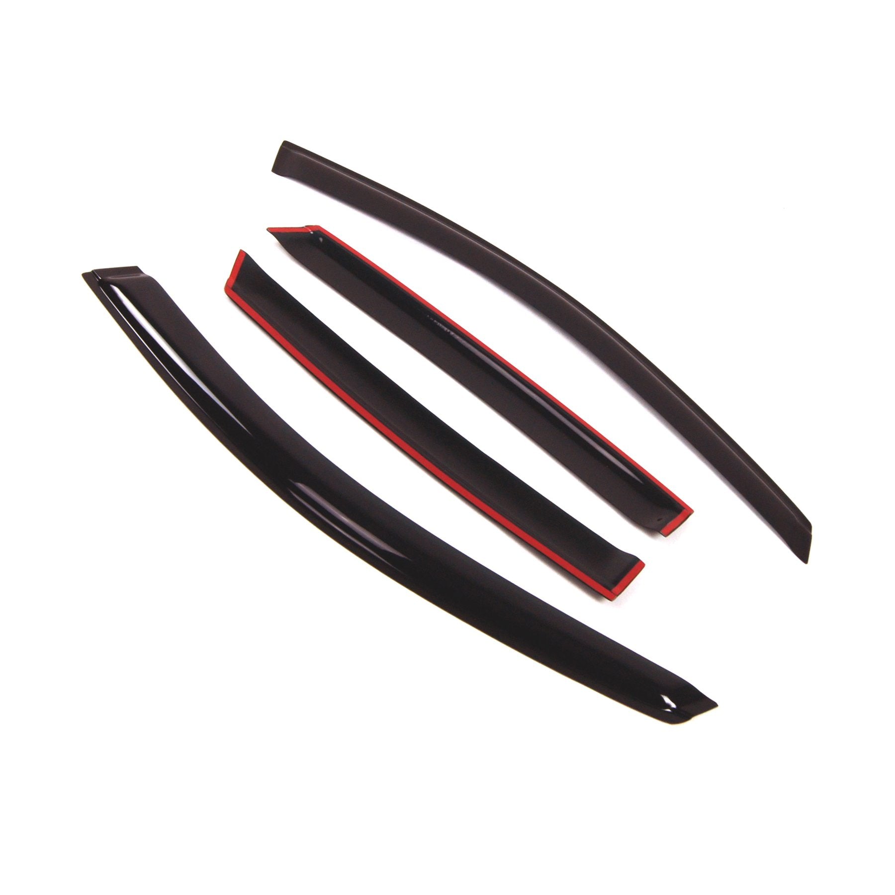 Tuningpros Wd2-173 Dark Smoke 4 Pcs Set Window Visor (Outside Mount) Deflector Rain Guard Compatible With 2008-2011 Ford Focus S