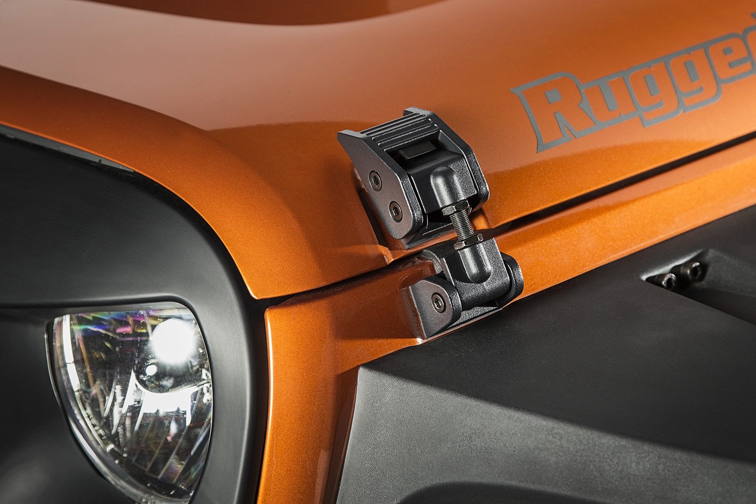 Rugged Ridge | Hood Catch Kit, Textured Black | 11210.17 | Fits 2007-2018 Jeep Wrangler Jk