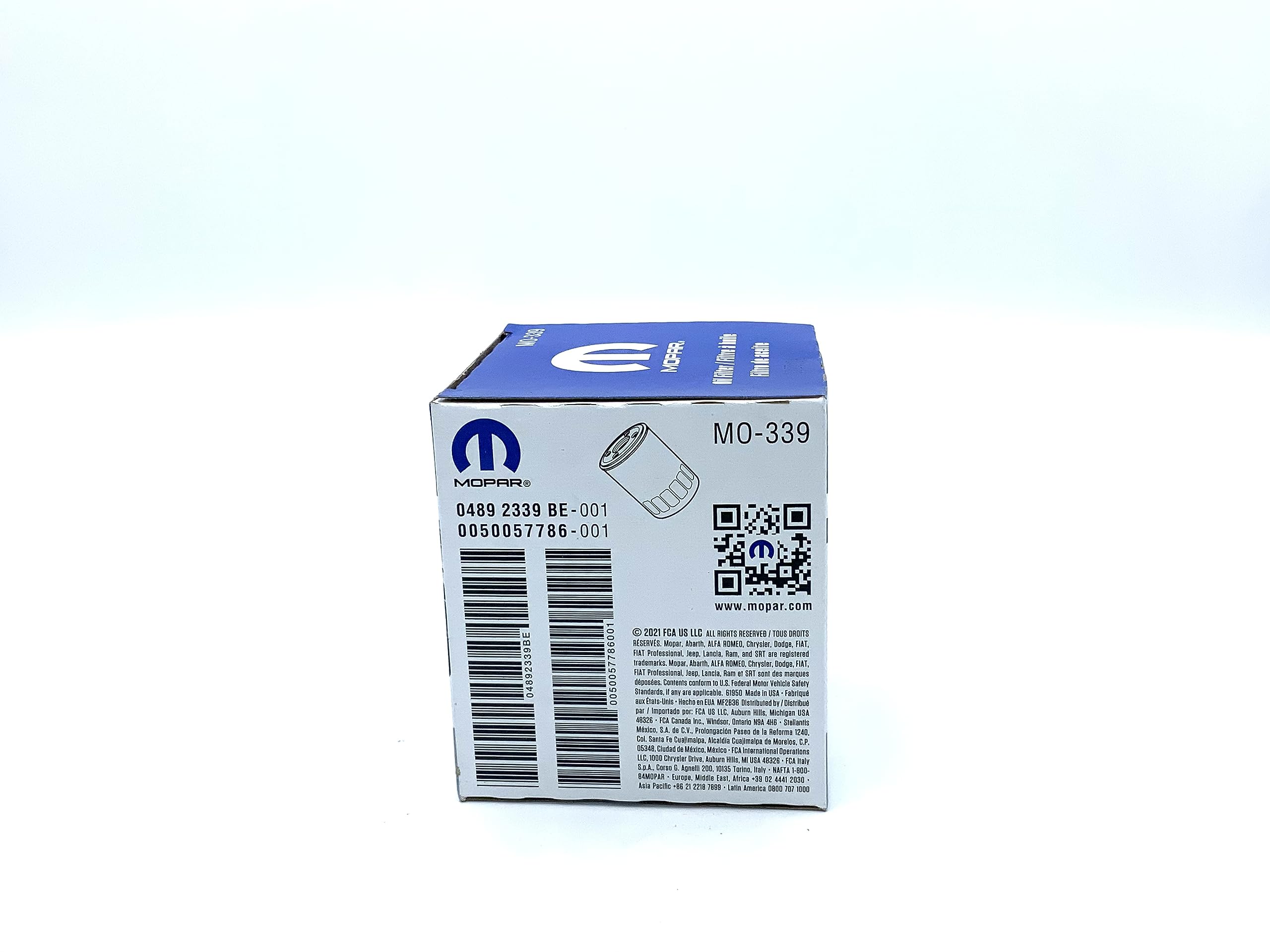 Mopar Oil Filter 4892339AA - Multi-Color, Resin Material, Compatible with Various Models