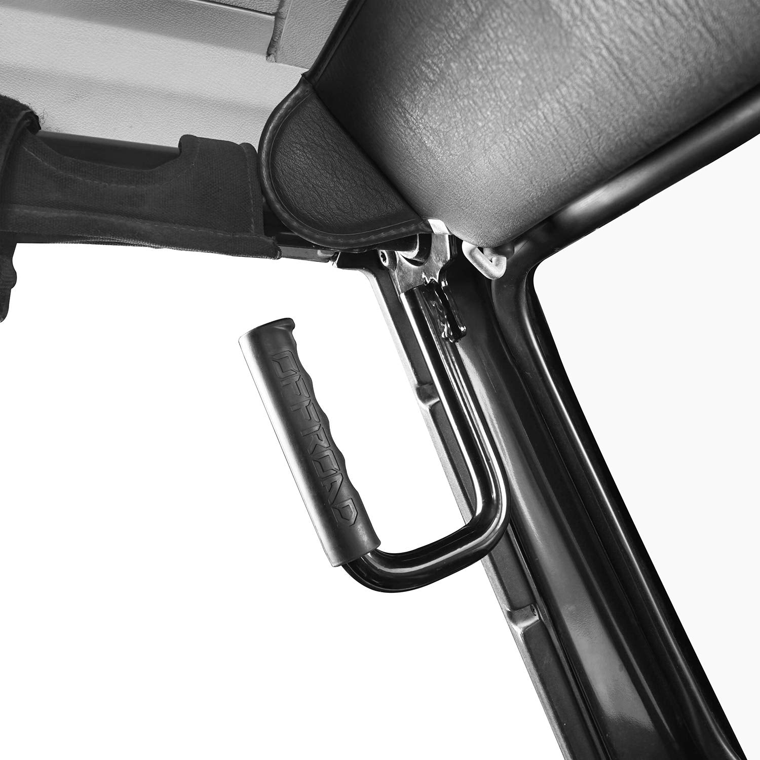 Hooke Road Wrangler Tj Front Grab Handles For 1997-2006 Jeep Wrangler Tj & Unlimited - Steel,Black