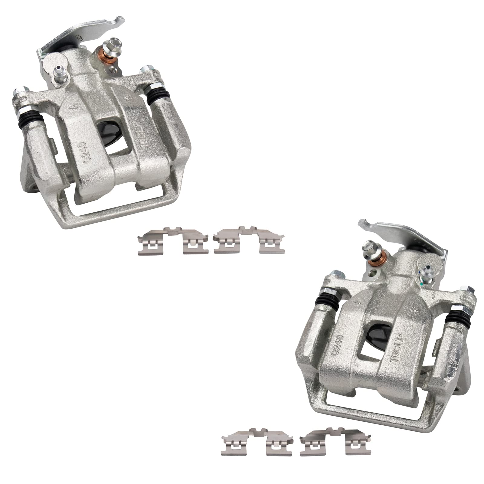 Trq Rear Brake Caliper Set Driver & Passenger Side Compatible With 2013-2017 Honda Accord