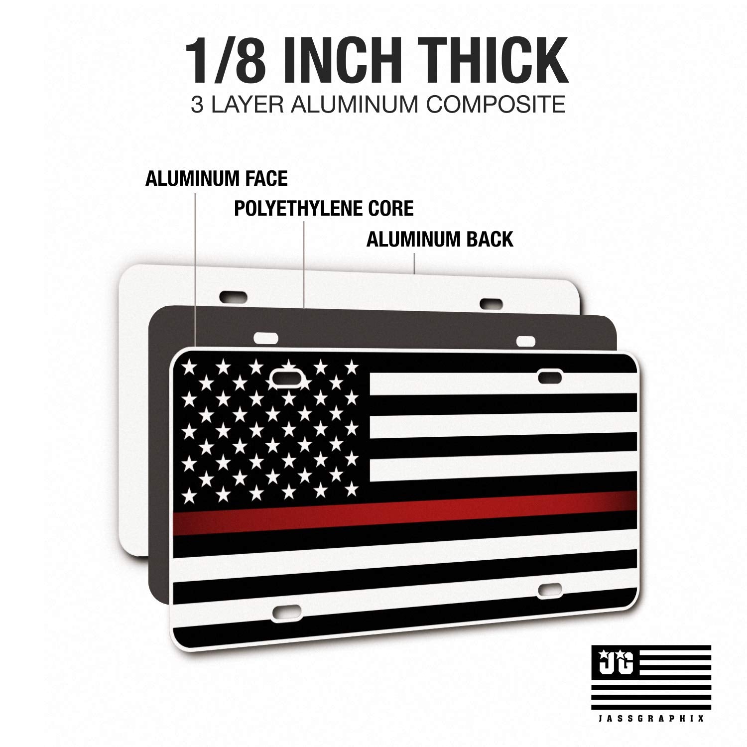Thin Pink Line American Flag License Plate Breast Cancer Awareness Matte White On 1/8 Brushed Aluminum Composite Heavy Duty Tactical Patriot Usa Car Tag