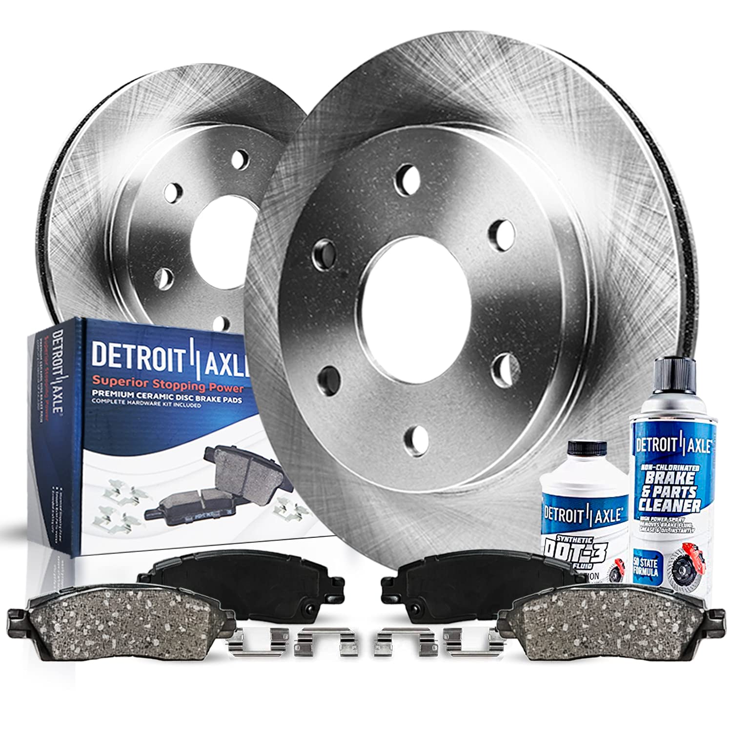Detroit Axle - Rear Brake Kit for 2008-2017 Buick Enclave Chevrolet Traverse 2007-2016 GMC Acadia Saturn Outlook 2017 AcadiaLimi