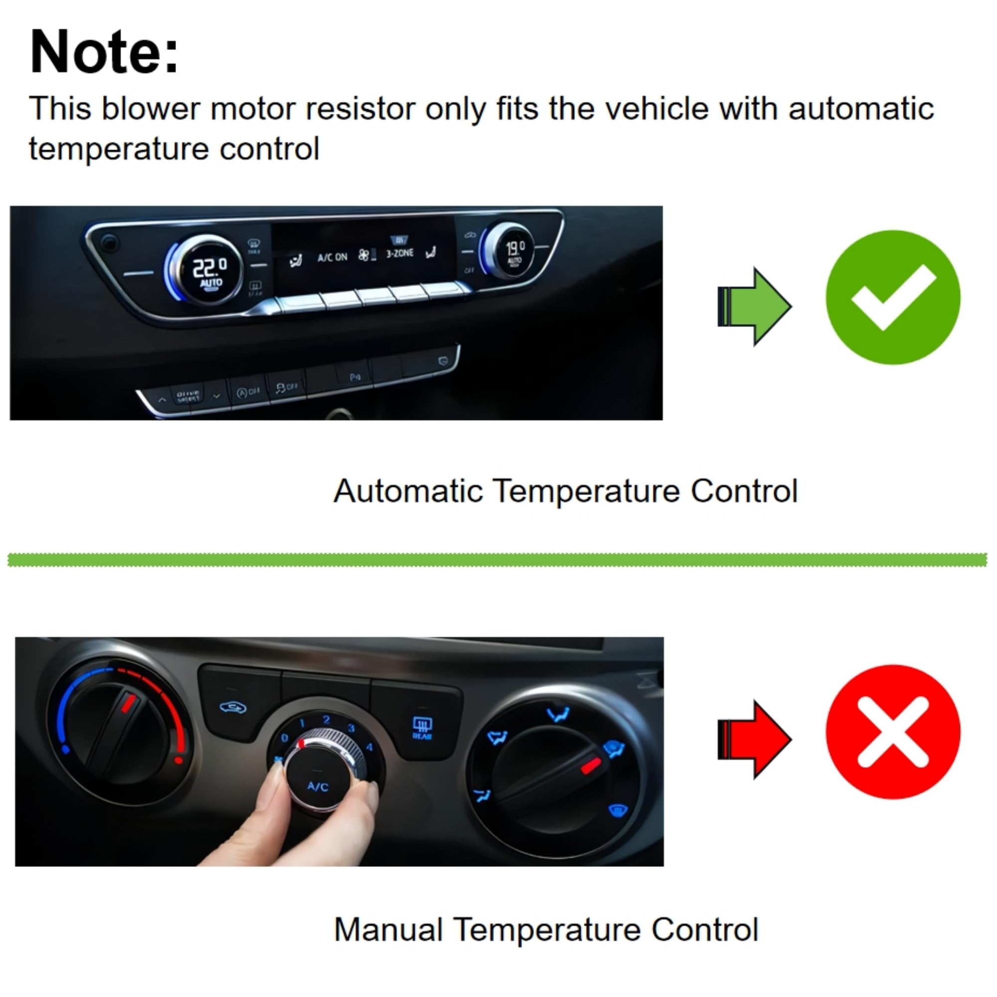 Blower Motor Resistor Compatible with Select 2007-2013 Chevy Silverado Suburban Tahoe Camaro Equinox/GMC Sierra Yukon/Buick/Cadi