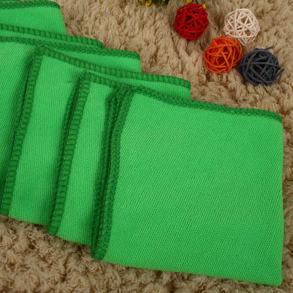 3NH FD3B 10Pcs Towel Universal Car Wash Cloth Microfiber Green 25x25cm