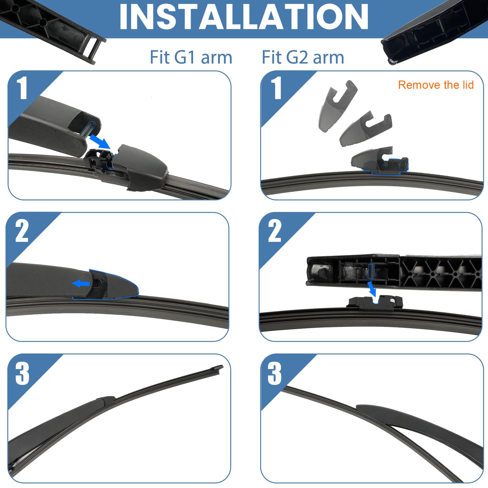 Gspscn 11'' Rear Wiper Blade,Replacement Back Windshield Wiper For Lincoln Nautilus 23-19 ,Corsair 23-20, Mkc 19-15,Mkx 18-16,Na