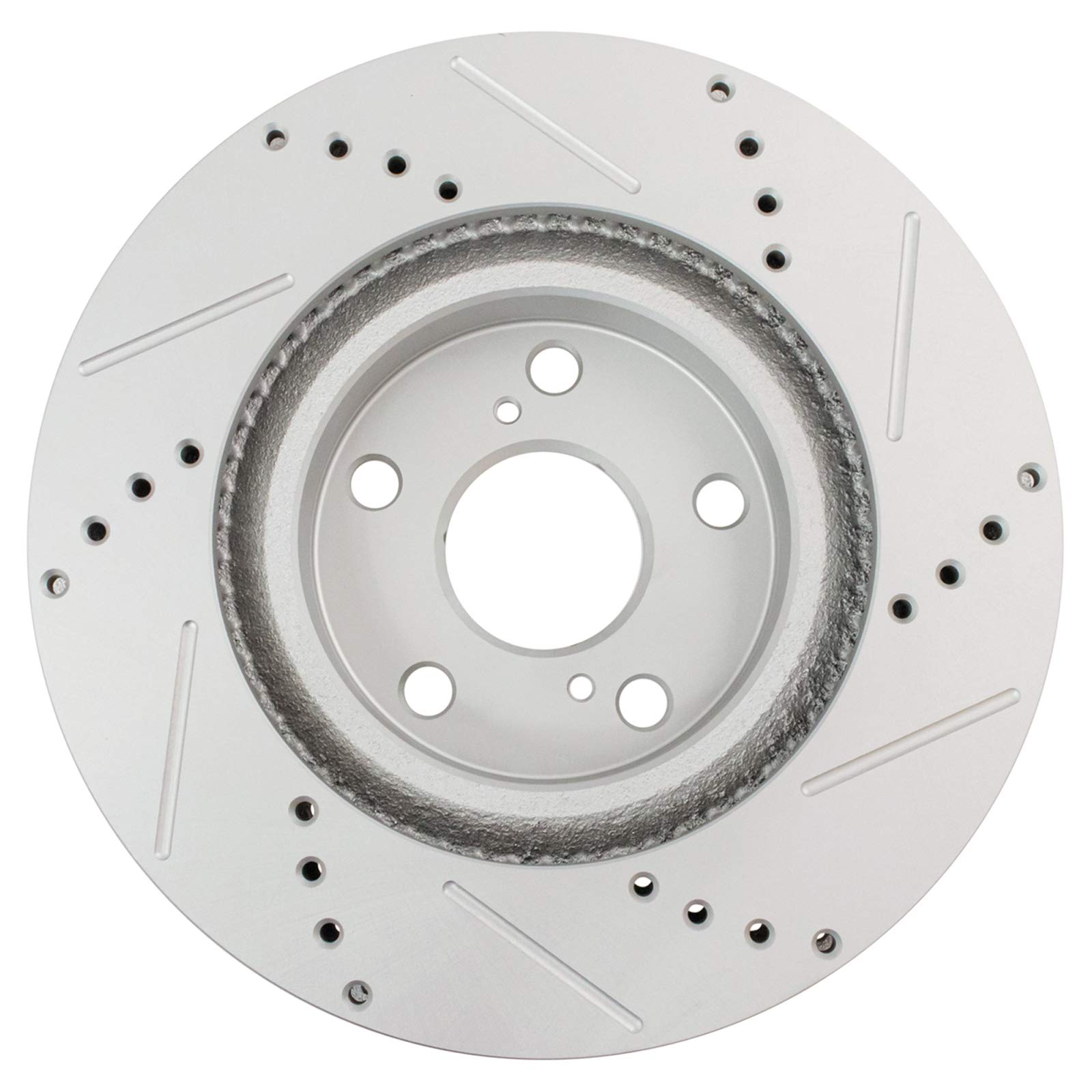 Trq Front Performance Brake Rotor Drilled Slotted Pair For 2008-2016 Avalon / 2007-2017 Camry / 2013-2017 Es300H / 2007-2017 Es3