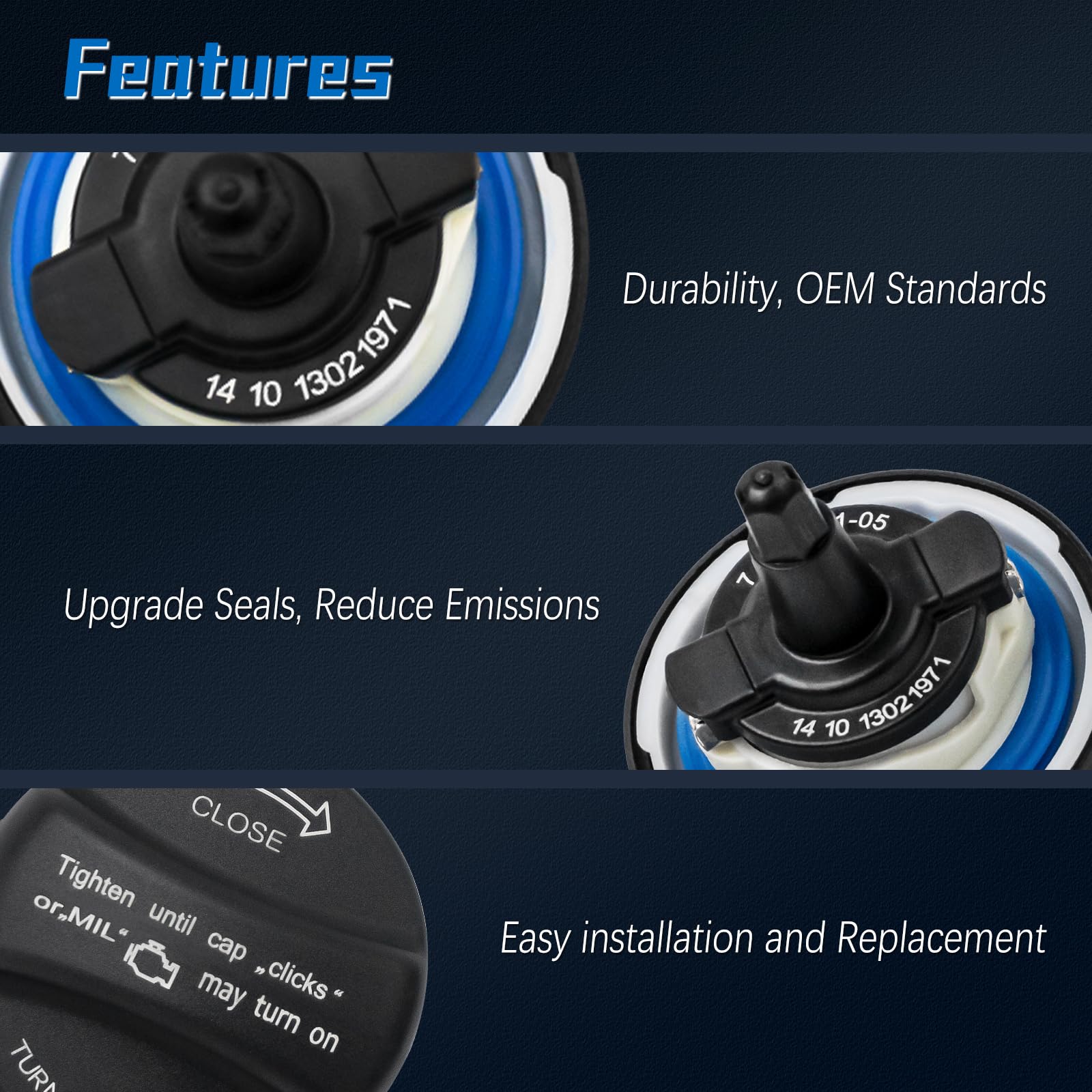 VINMS Gas Cap Fuel Cap for MINI COOPER & BMW X1 X2 X3 X4 X5 X6 X7 Z4 Series 128i-750i, 1999-202