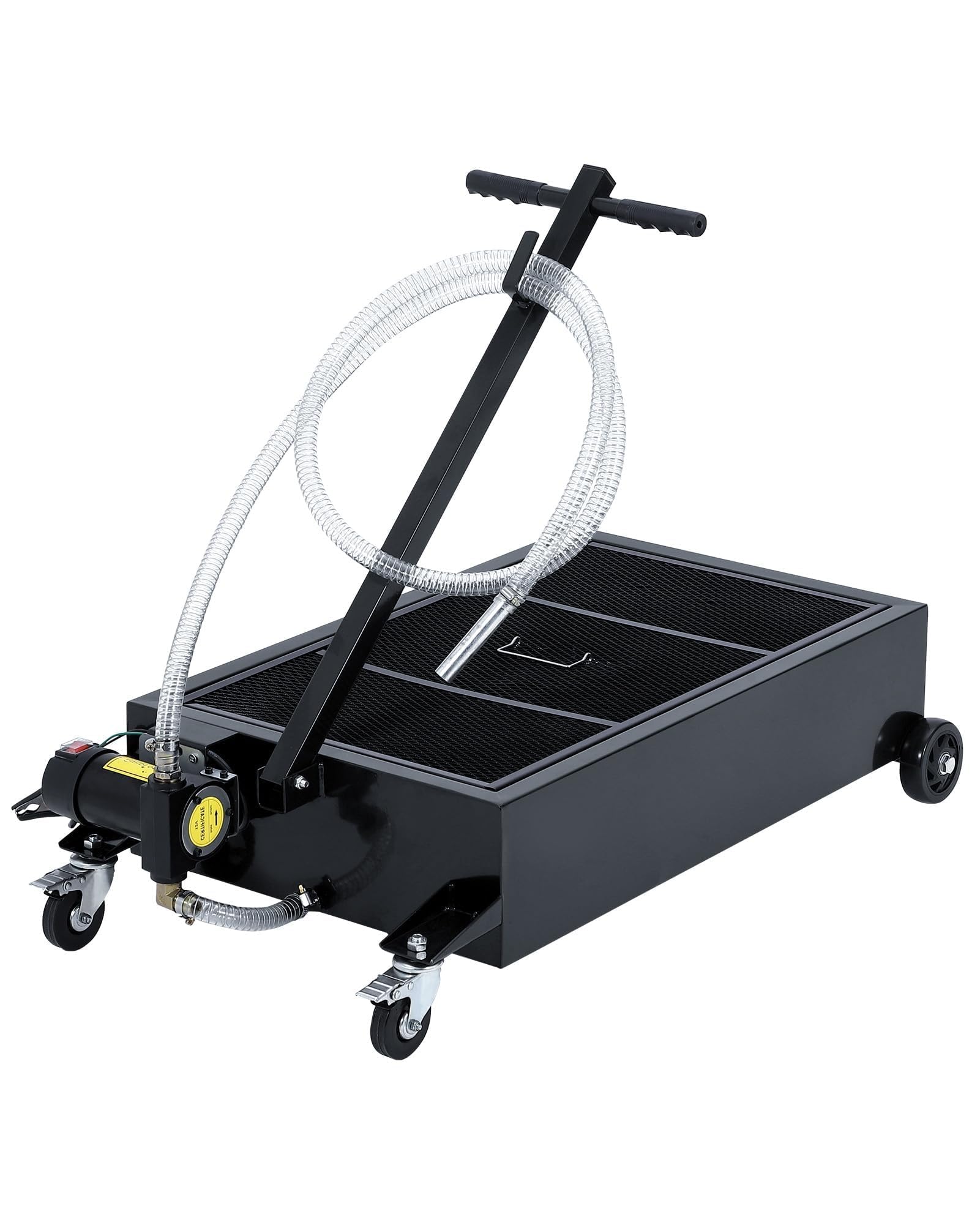 Danolapsi 25 Gallon Oil Drain Pan, Low Profile Electric Oil Drain Tank with 110V Pump, Large Capacity Rolling Oil Change Pan wit