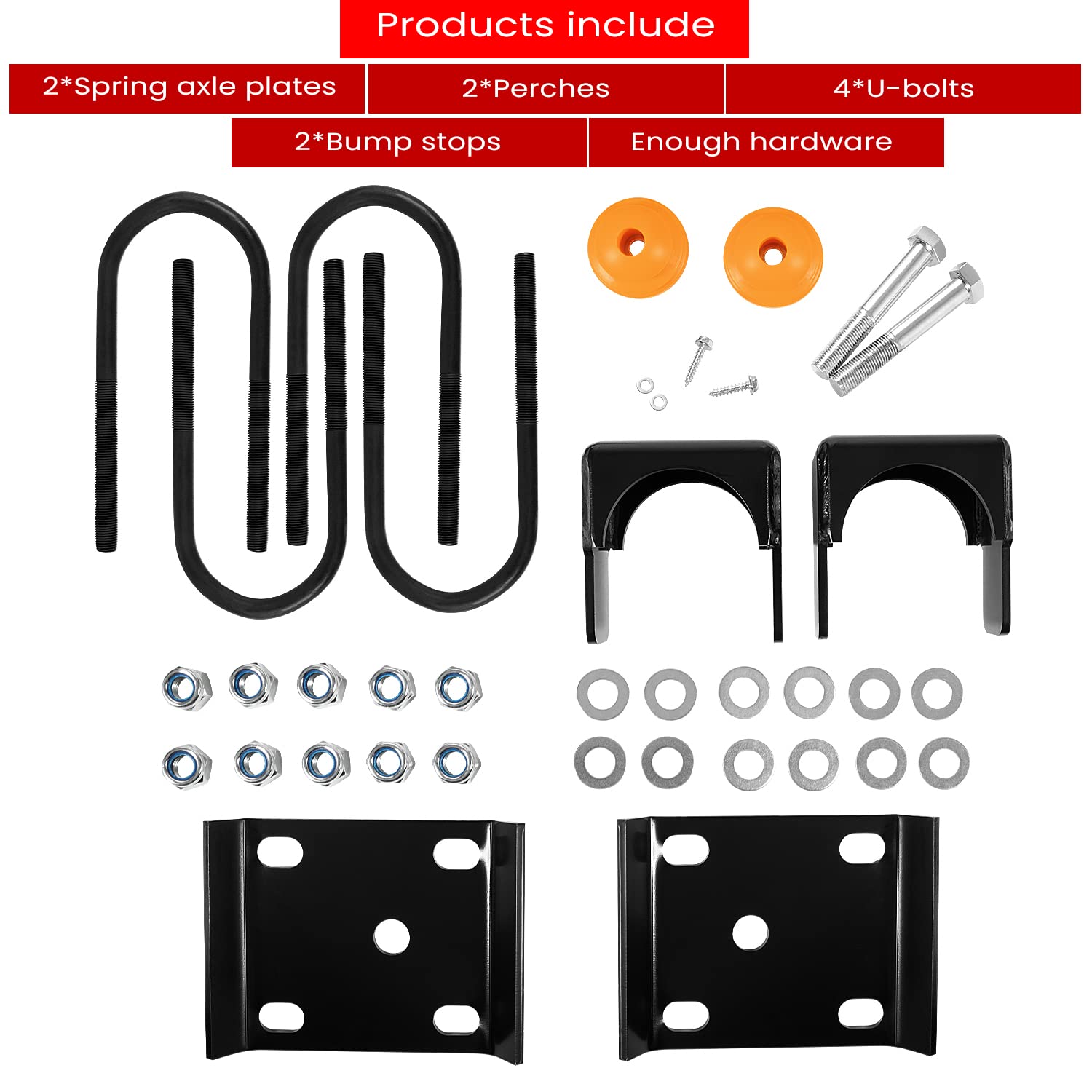 sevencow 6" Rear Axle Flip Kit for Chevy Silverado GMC C1500 1988-1998 Pickup - Stainless Steel Lowering Drop Kit