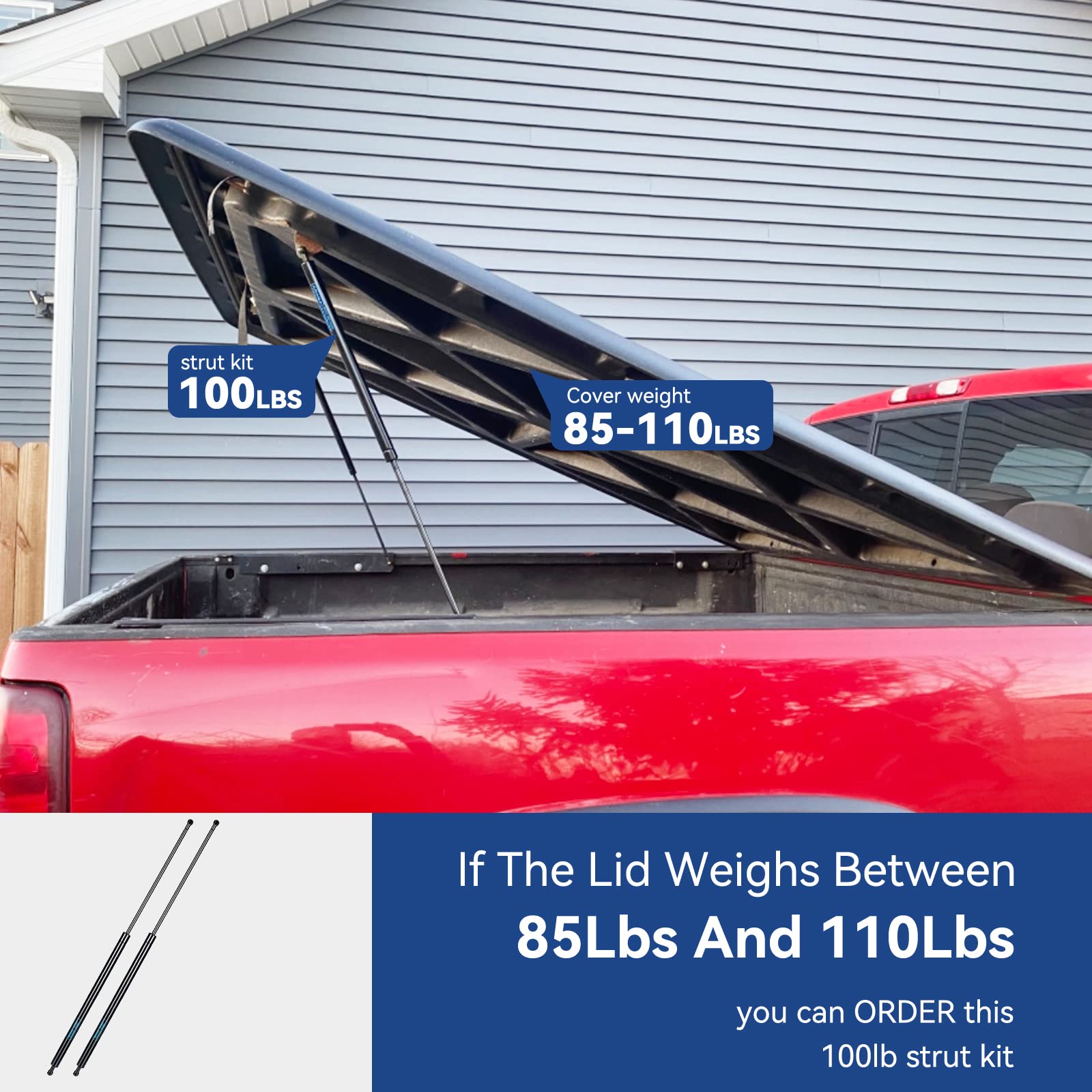 Ml26100 27 Inch 100 Lb/445N Gas Spring Shock Struts Sl26-100 27'' 445N Lift Support For Outdoor Awning Window Truck Bed Cover To