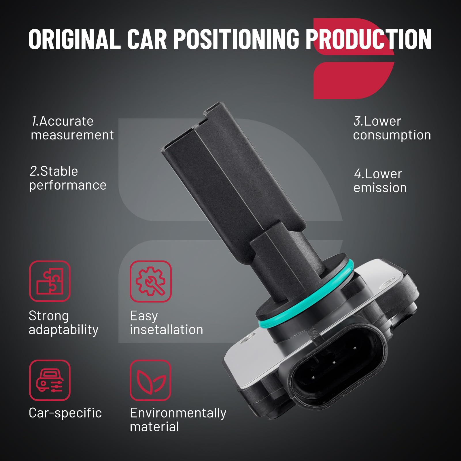 BDFHYK Mass Air Flow Sensor Meter MAF 213-3428 19112543 AFH50M-05 Compatible for Buick Oldsmobile Pontiac 3.8L, 1999-2005 Lesabr