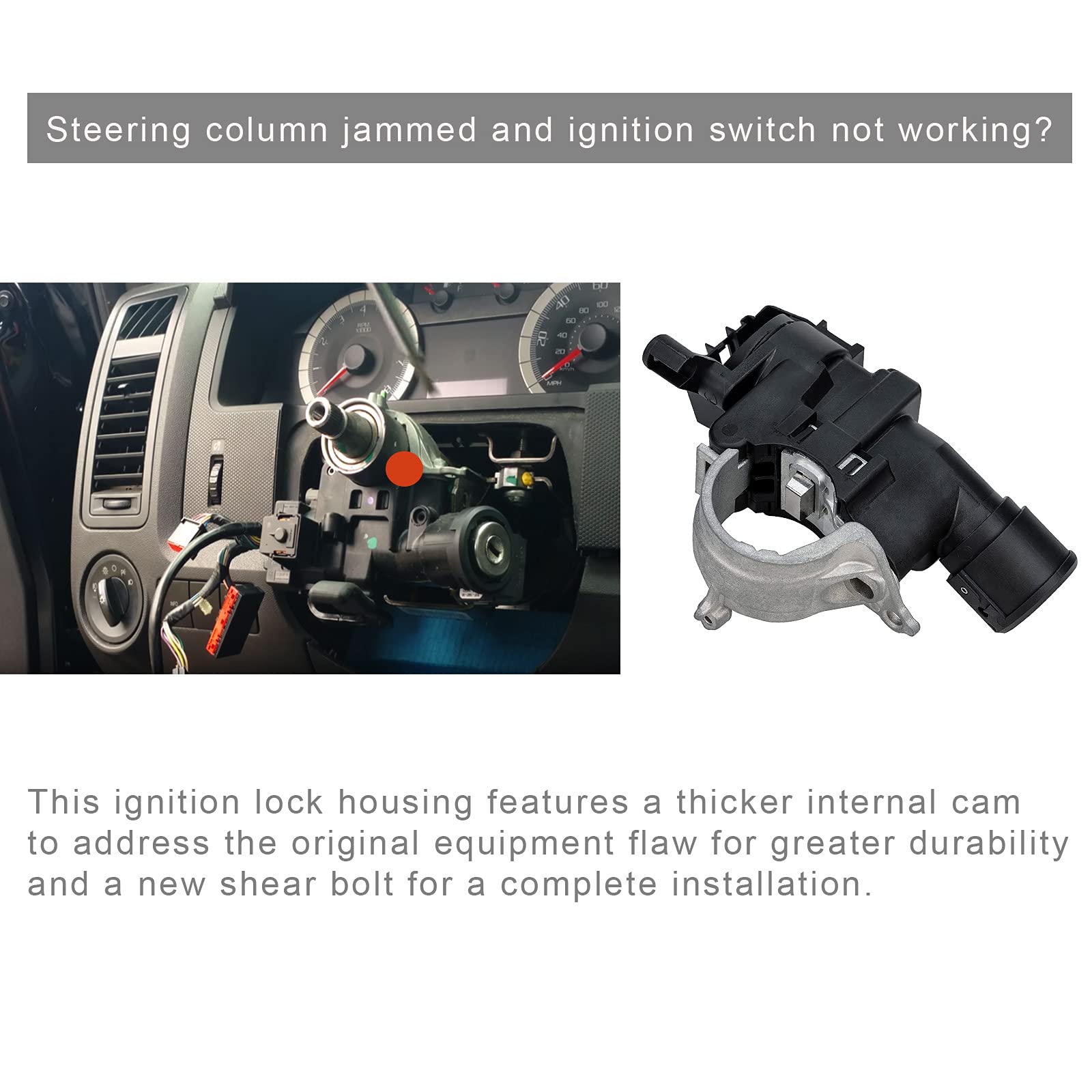 Ignition Lock Housing 989-019 Compatible with Ford Escape 2008-2012, Focus 2008-2011, Mazda Tribute 2008-2011, Mercury Mariner 2