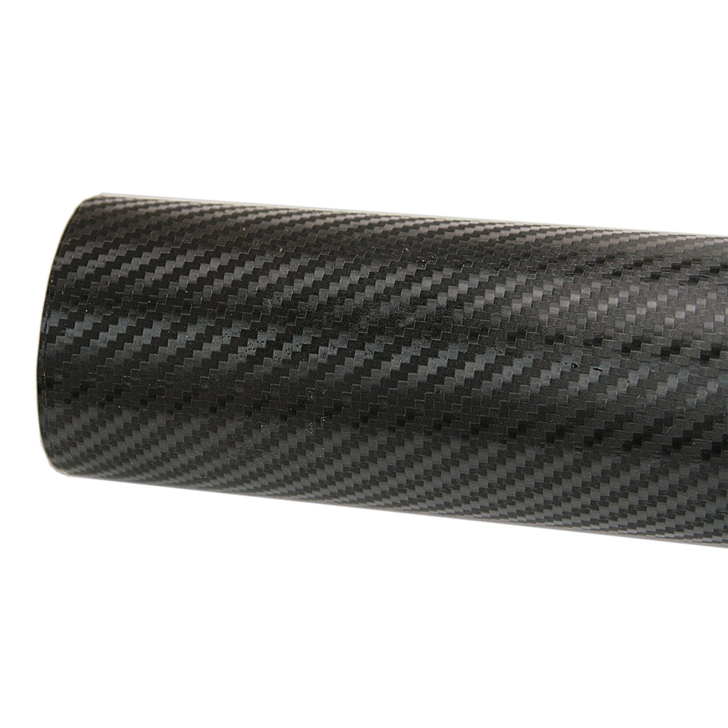Lzlrun 3D Black Carbon Fiber Vinyl Wrap - Outdoor Rated For Automotive Use - 1Ft X 10Ft With Knife + Squeegee