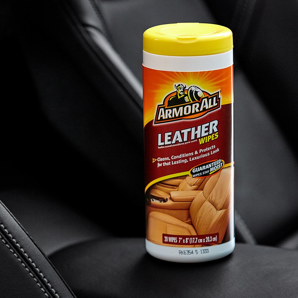 Armor All Car Cleaning And Leather Wipes - Interior Cleaner For Cars & Truck & Motorcycle, 25/20 Count (Pack Of 2), 18761