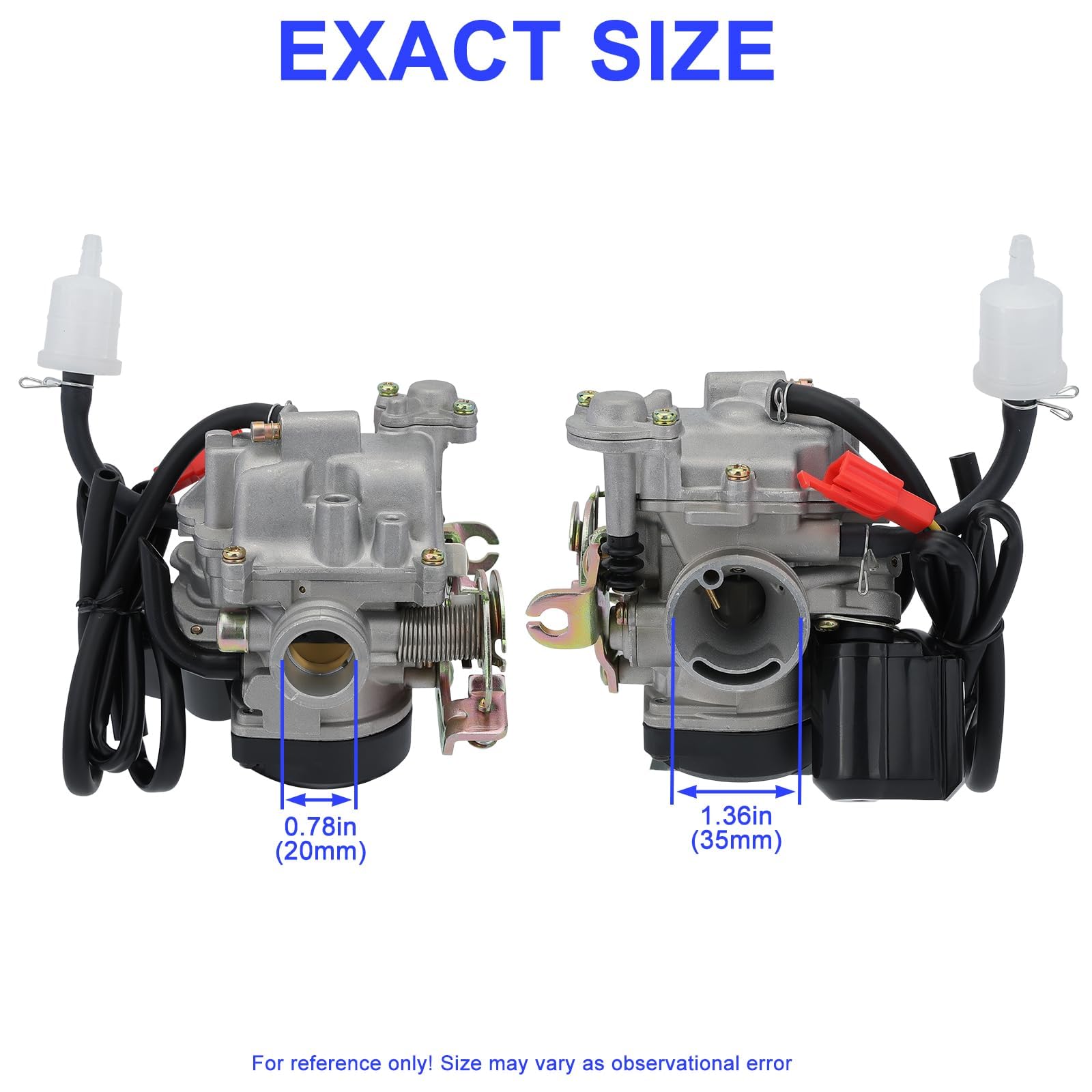 Wetenex Gy6 50Cc Carburetor For 49Cc 50 Cc 80Cc 139Qmb 4 Stroke Taotao Go Kart Moped Scooter 18Mm Carb